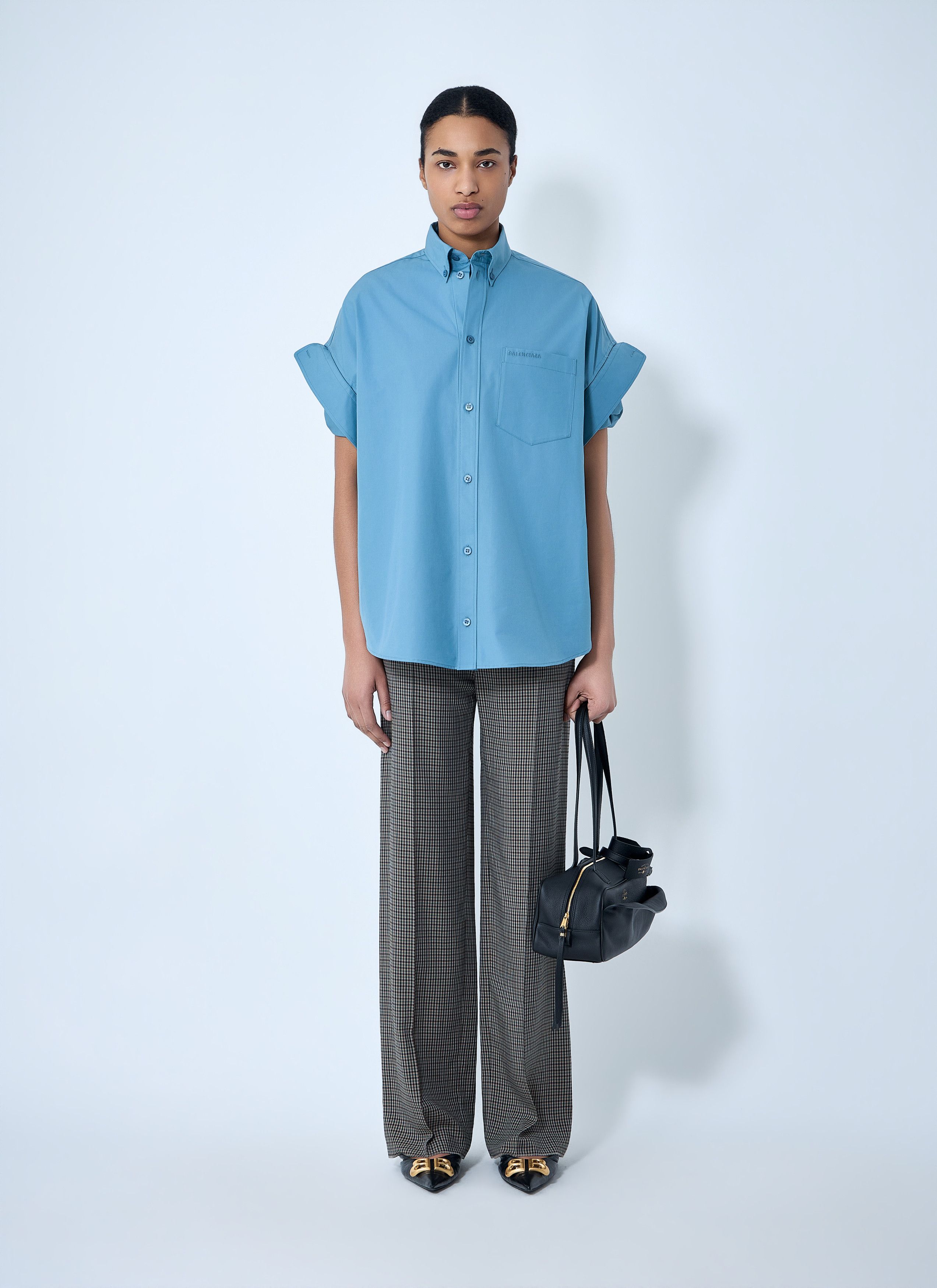 Balenciaga Tucked Sleeve Shirt Size S / US 4 / IT 40 - 2 Thumbnail