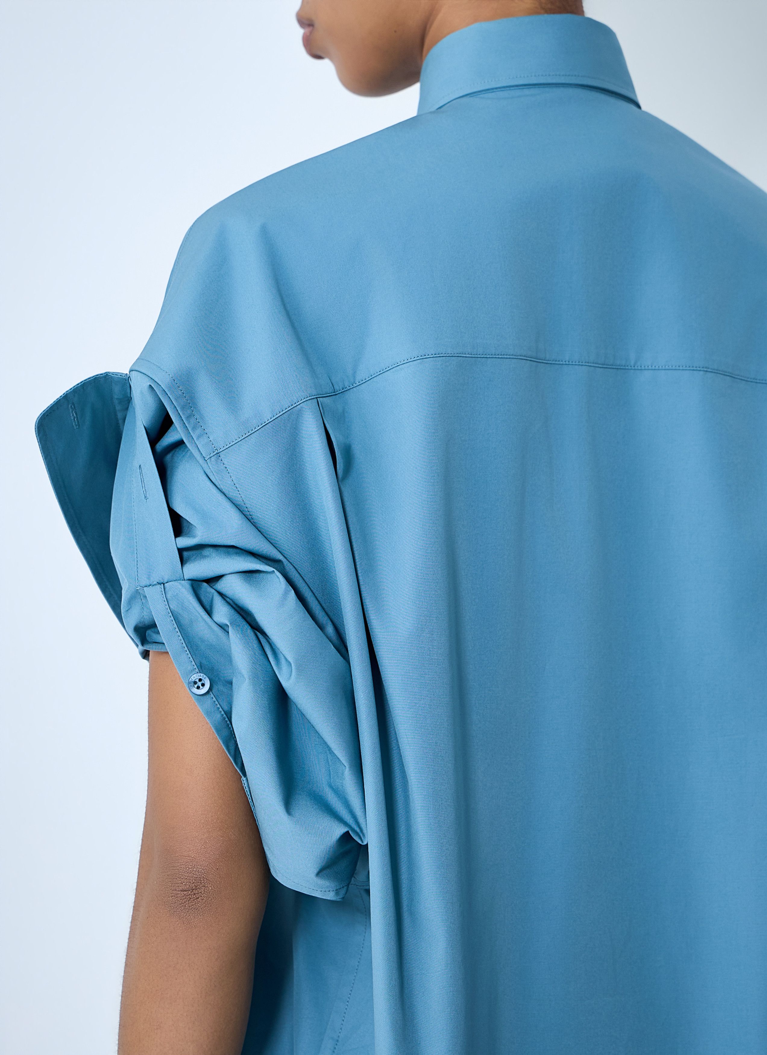 Balenciaga Tucked Sleeve Shirt Size S / US 4 / IT 40 - 6 Thumbnail