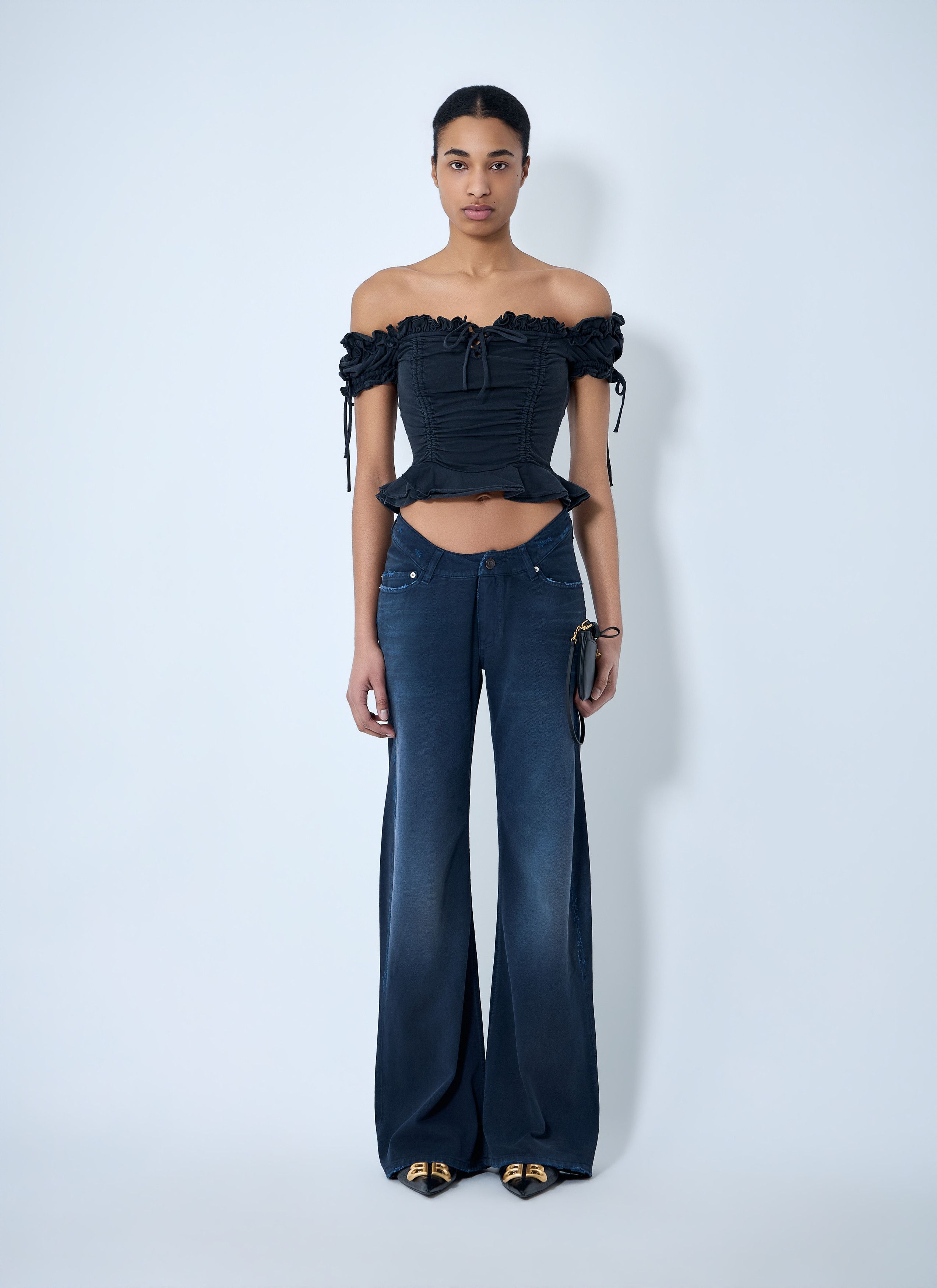 Balenciaga Gathered Cropped Top Size S / US 4 / IT 40 - 2 Thumbnail