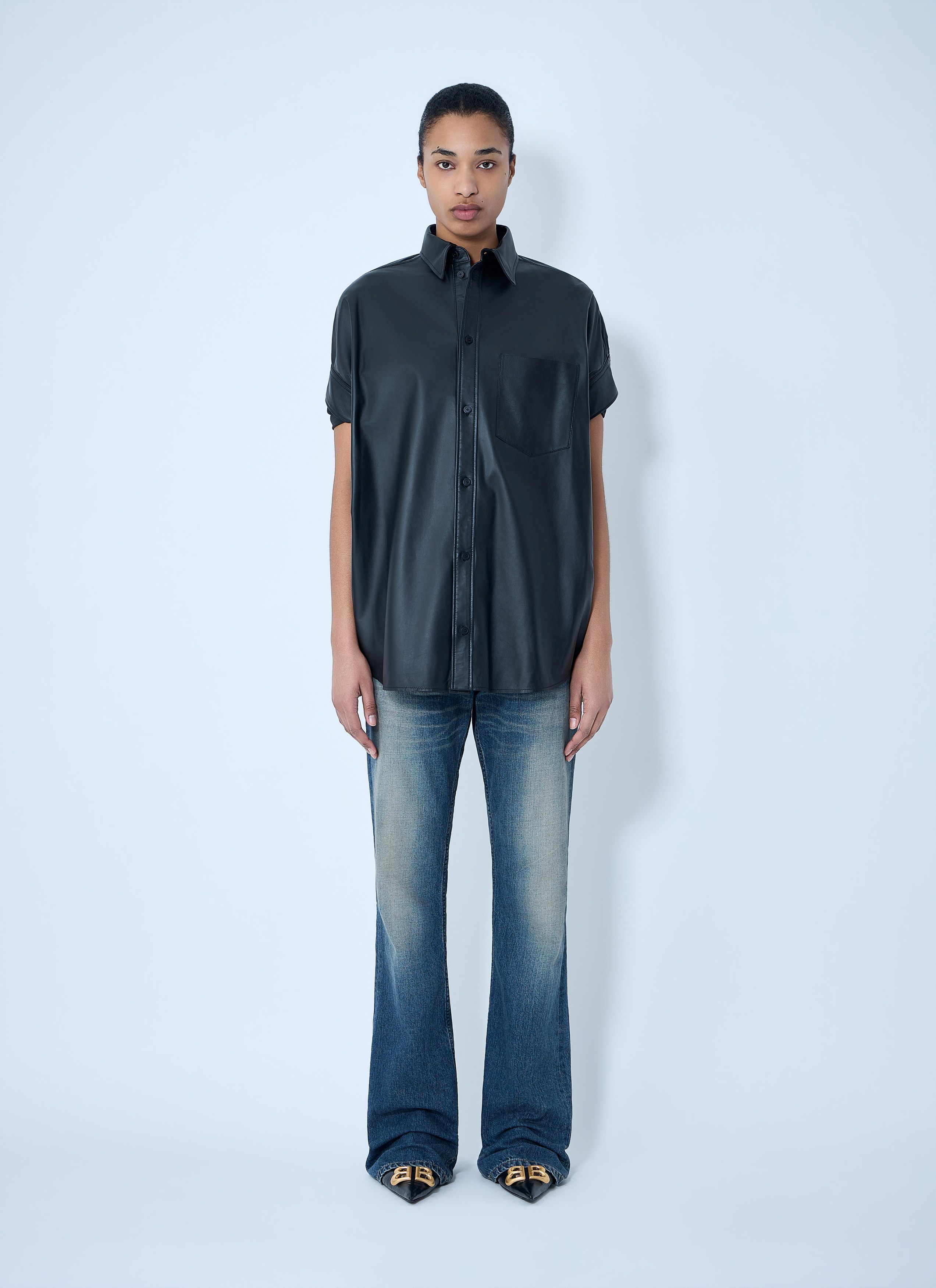 Balenciaga Tucked Sleeve Shirt Size S / US 4 / IT 40 - 2 Thumbnail