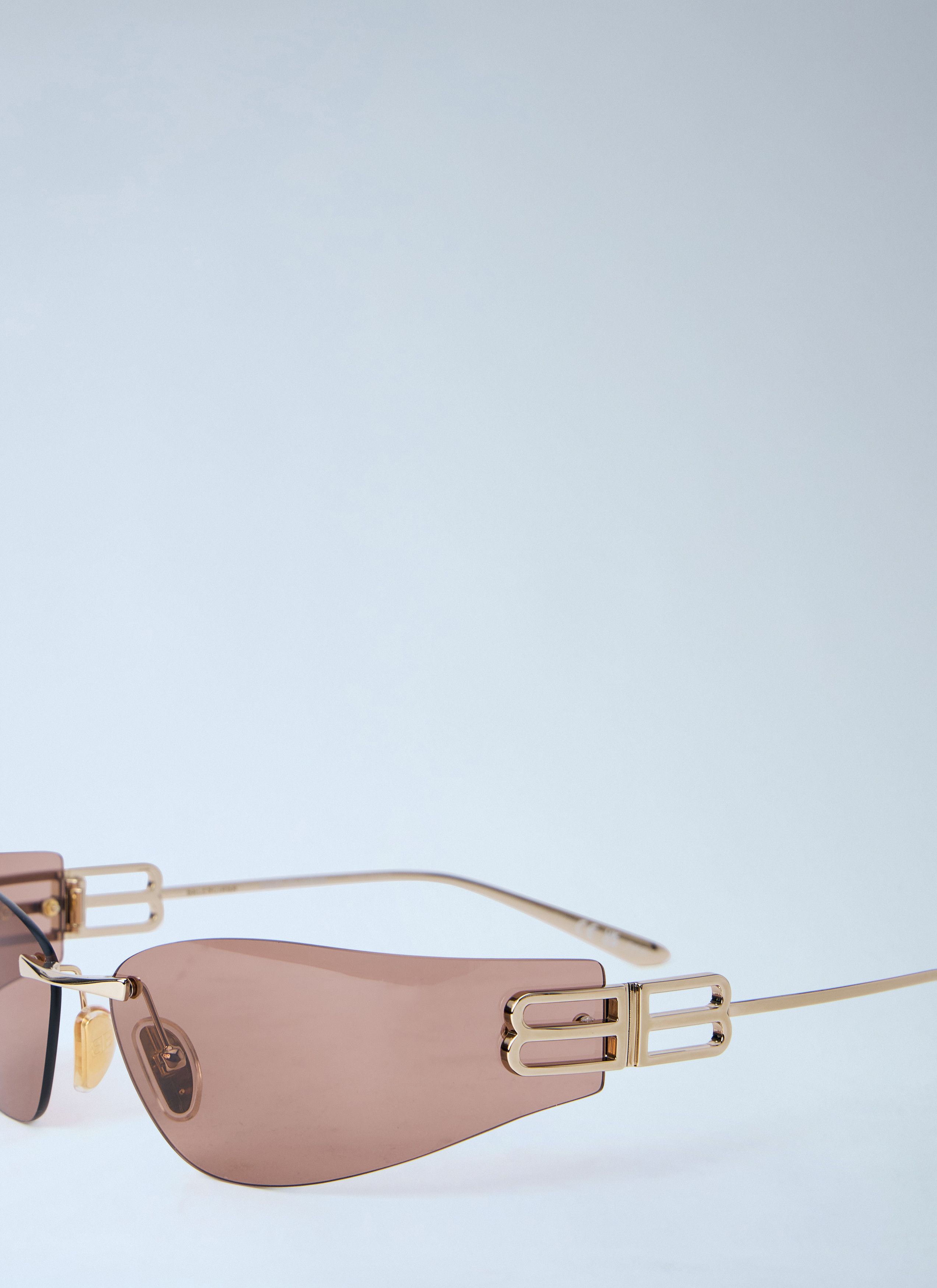 Balenciaga Gossip Rimless Logo Sunglasses Size ONE SIZE - 5 Thumbnail