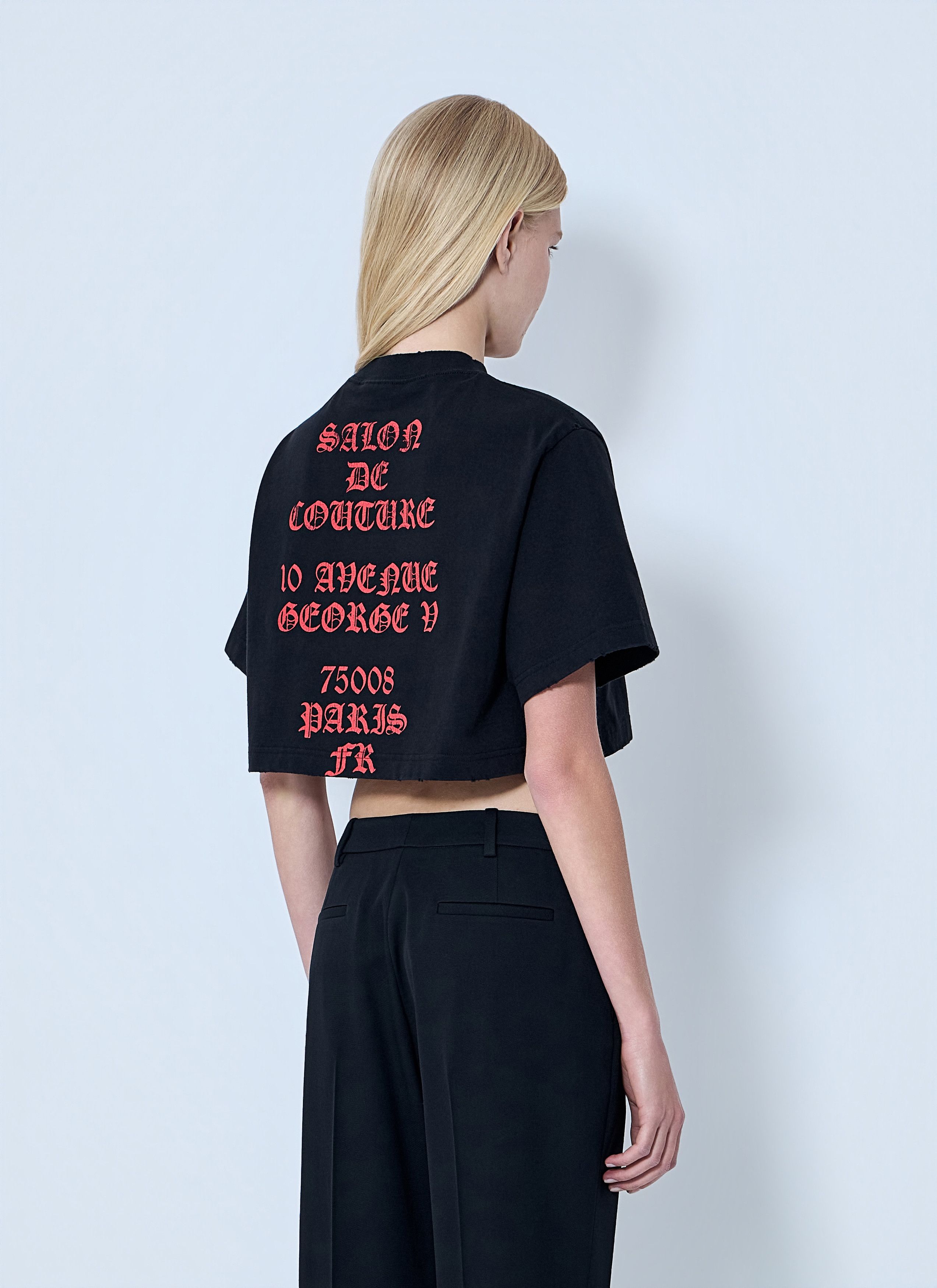 Balenciaga Cropped T-Shirt Size M / US 6-8 / IT 42-44 - 4 Thumbnail
