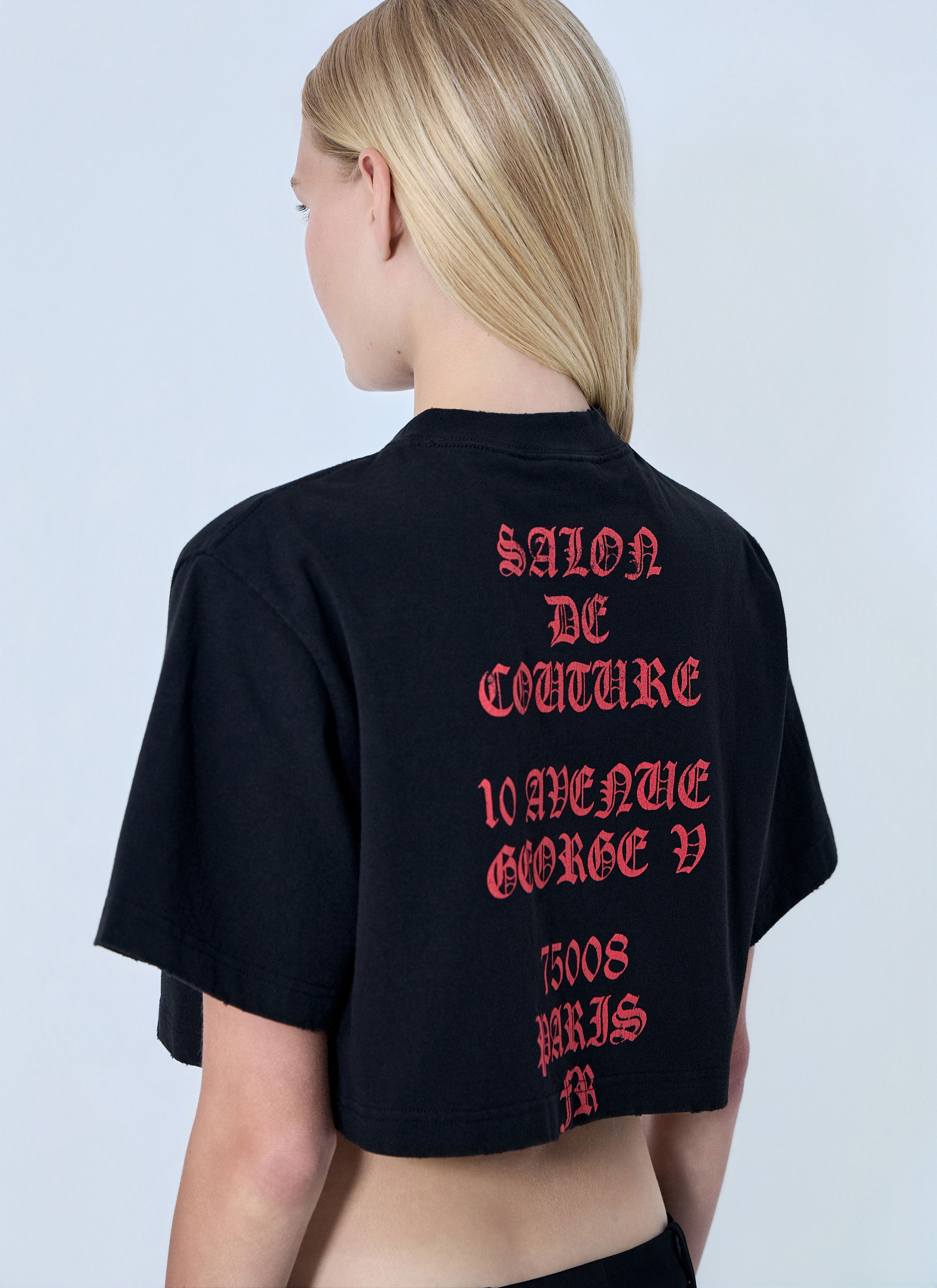 Balenciaga Cropped T-Shirt Size S / US 4 / IT 40 - 6 Thumbnail