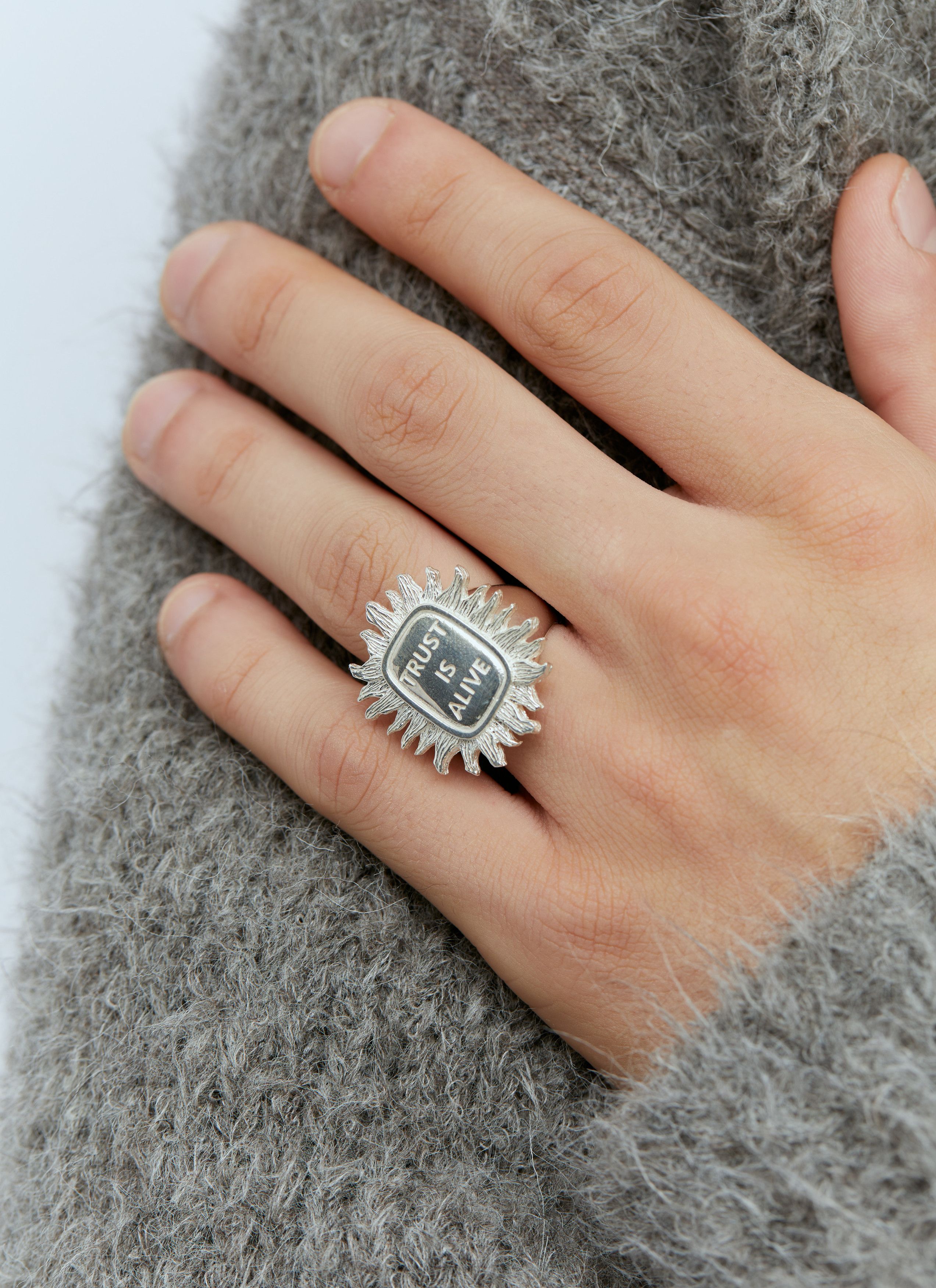 Bleue Burnham Trust Is Alive Signet Ring Size ONE SIZE - 3 Thumbnail