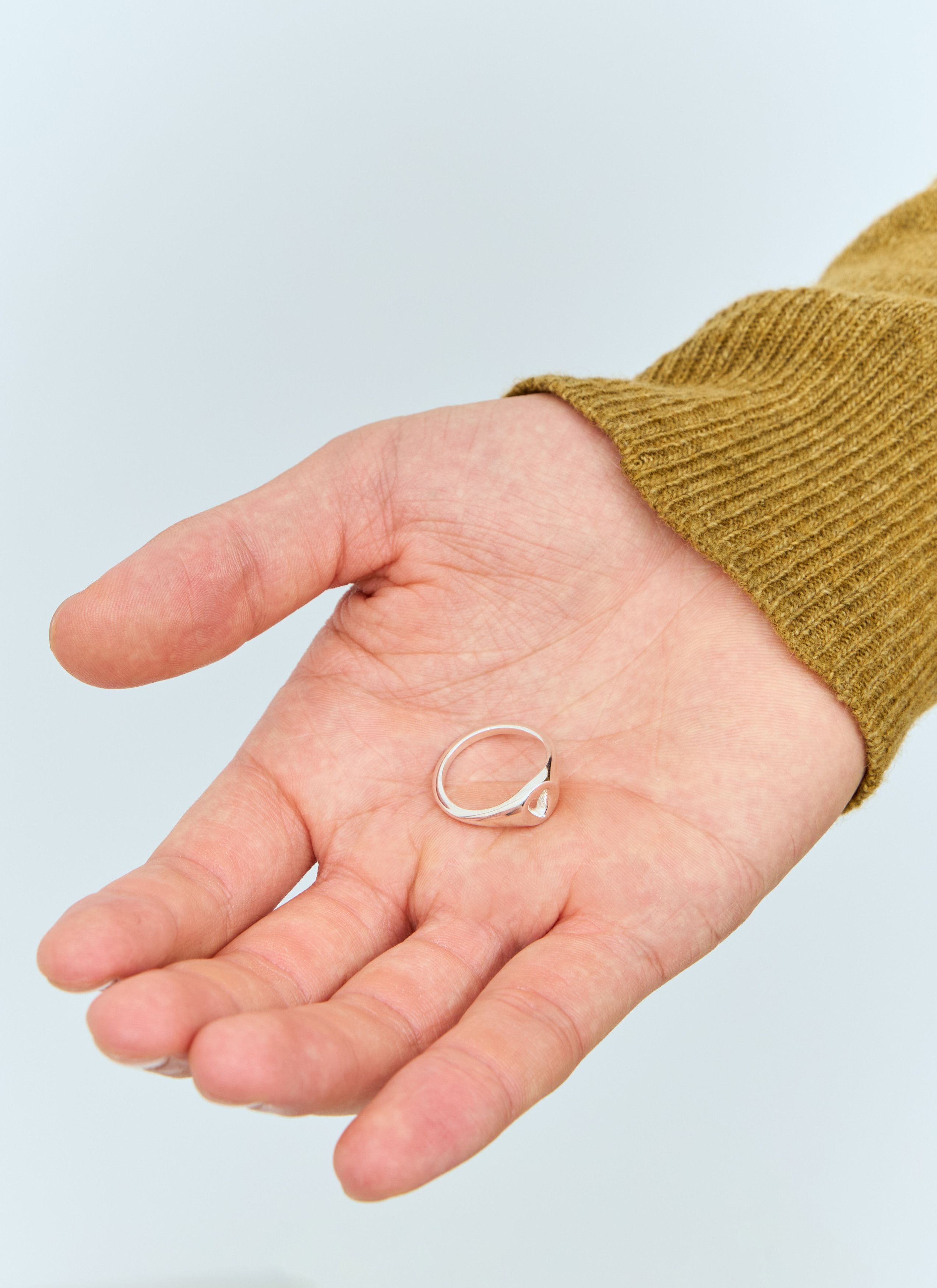 Bleue Burnham A Mini Good Heart Signet Ring Size ONE SIZE - 4 Thumbnail