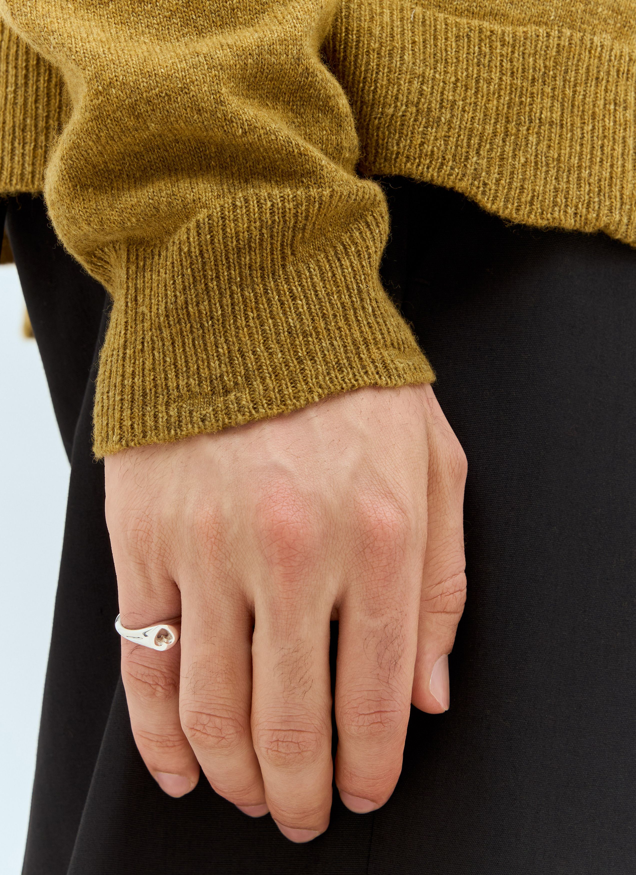 Bleue Burnham A Mini Good Heart Signet Ring Size ONE SIZE - 3 Thumbnail