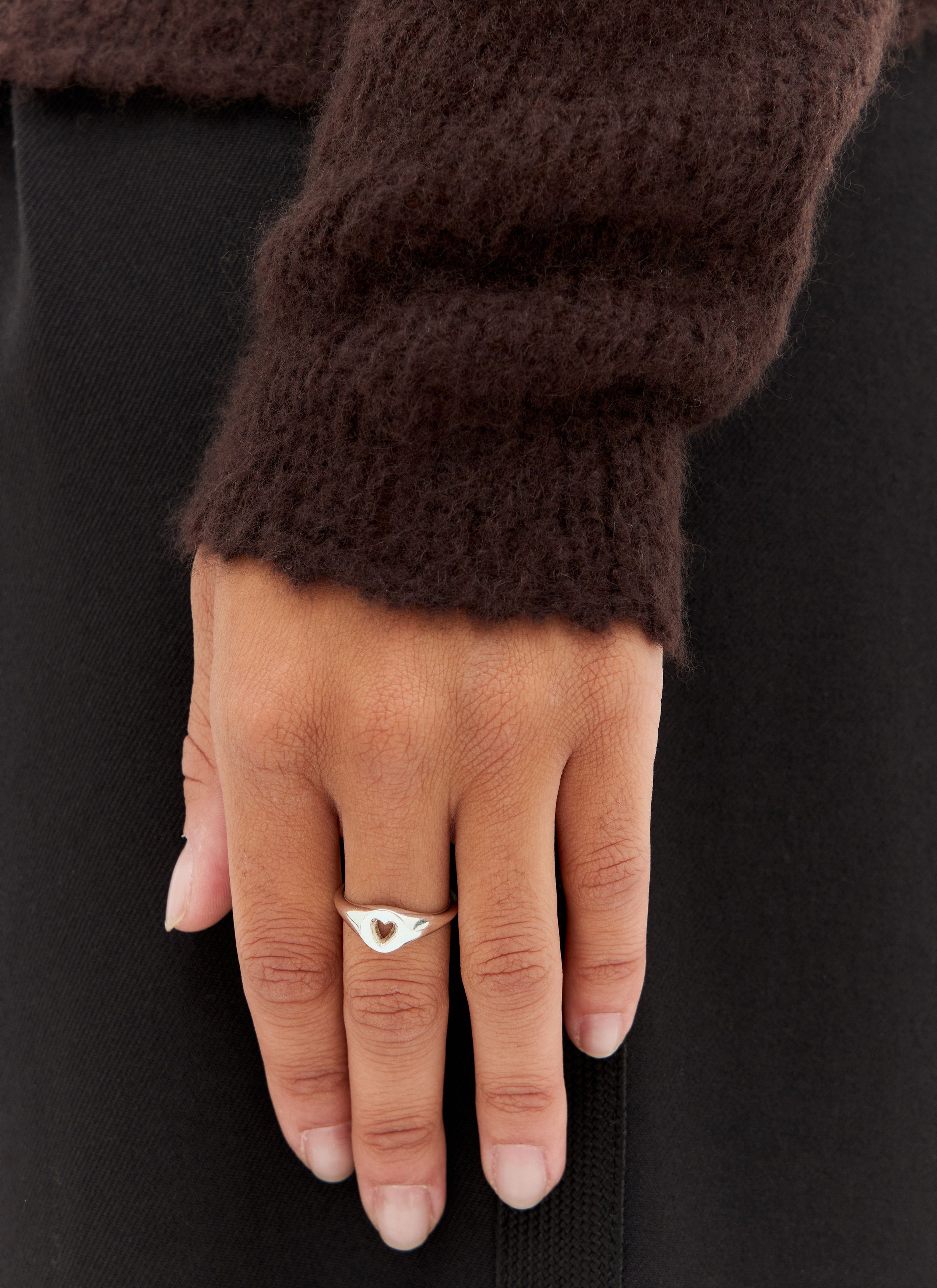 Bleue Burnham A Mini Good Heart Signet Ring Size ONE SIZE - 6 Thumbnail