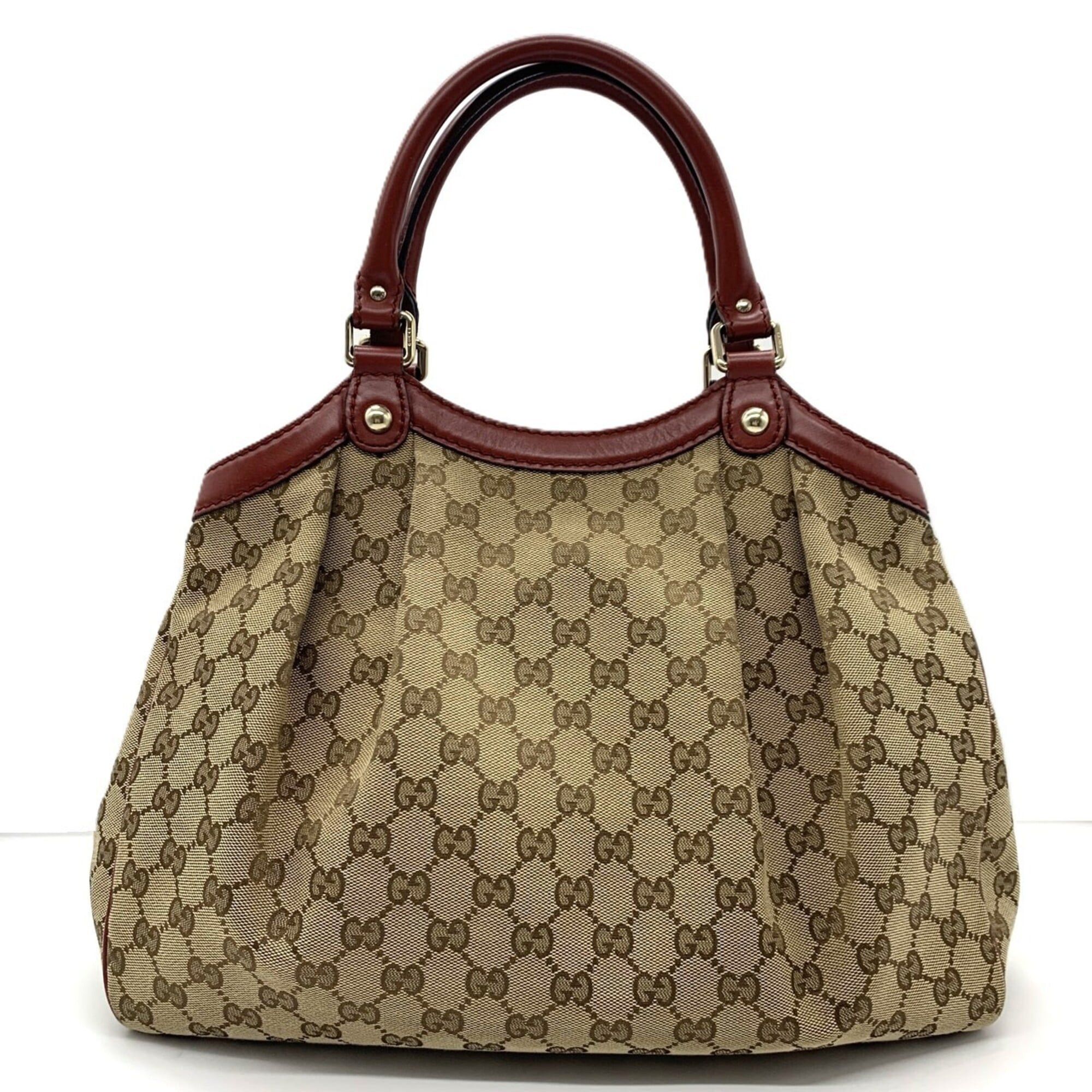 Gucci Gucci GG Canvas Sukey Tote Bag Handbag Leather Bordeaux Brown Interlocking Women's GUCCI Size ONE SIZE - 2 Thumbnail