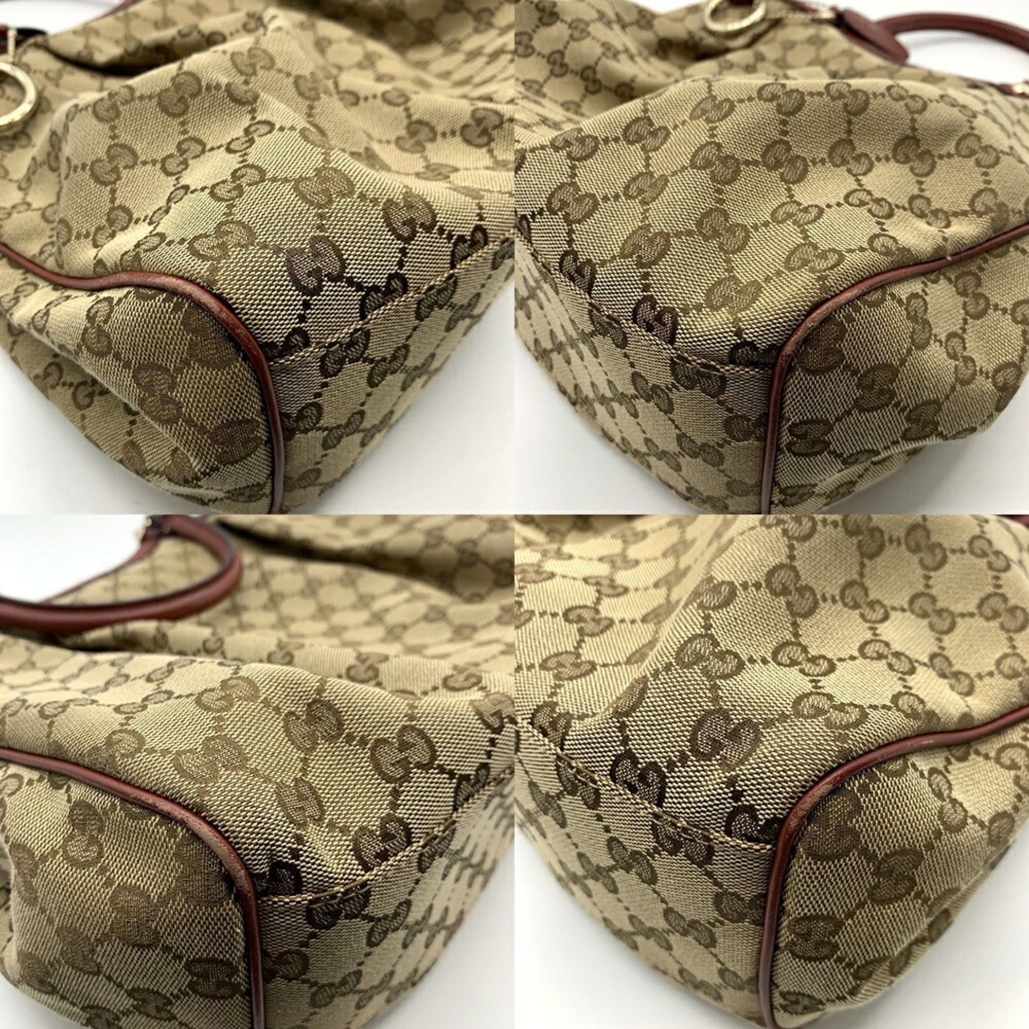 Gucci Gucci GG Canvas Sukey Tote Bag Handbag Leather Bordeaux Brown Interlocking Women's GUCCI Size ONE SIZE - 3 Thumbnail