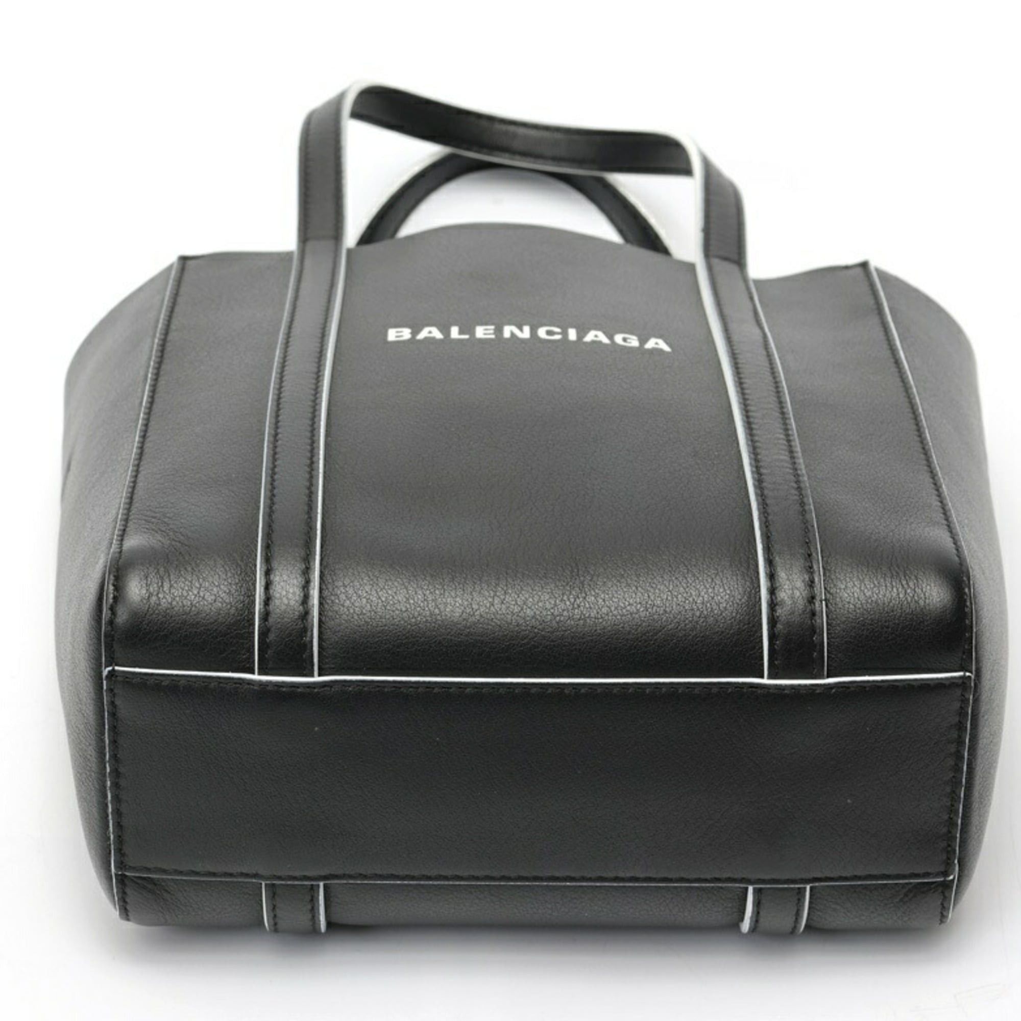 Balenciaga Balenciaga Everyday Tote XXS Shoulder Bag 551815 Leather Black White Size ONE SIZE - 4 Thumbnail