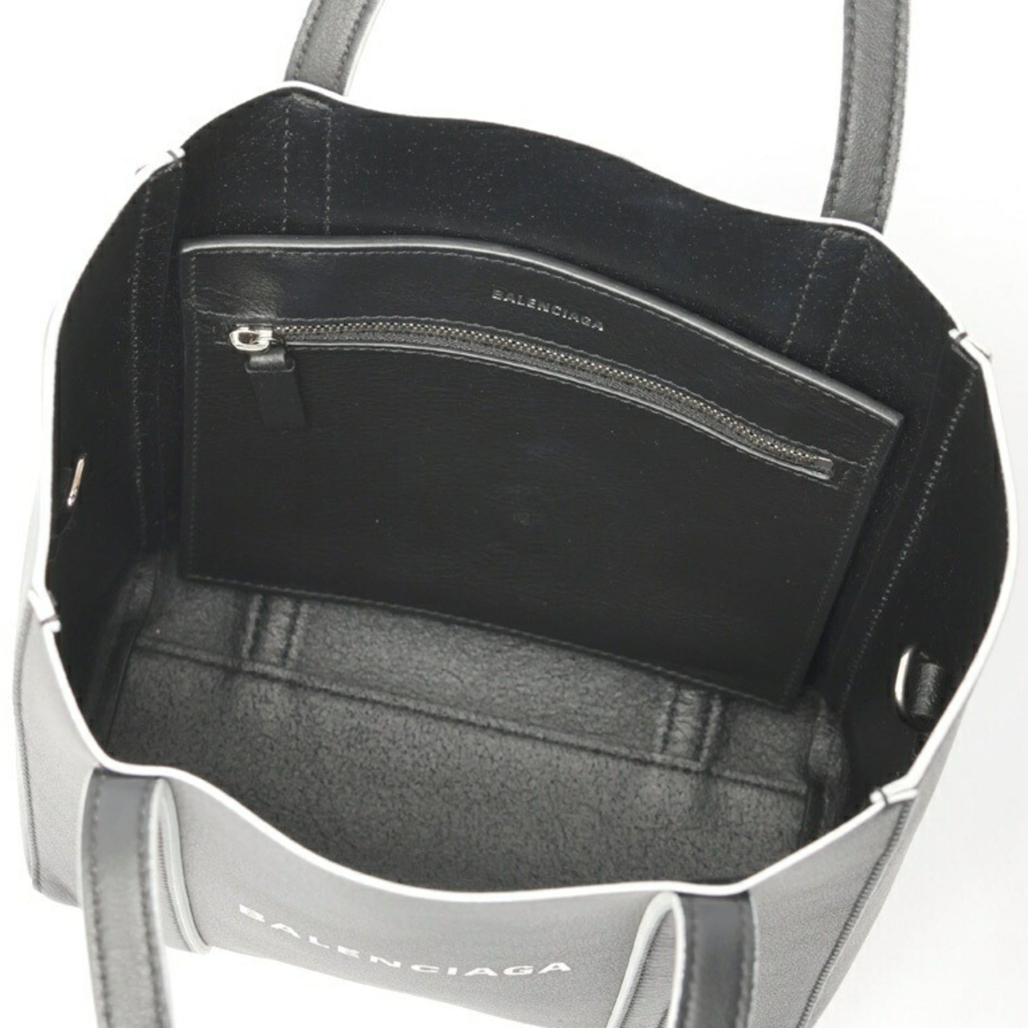 Balenciaga Balenciaga Everyday Tote XXS Shoulder Bag 551815 Leather Black White Size ONE SIZE - 5 Thumbnail