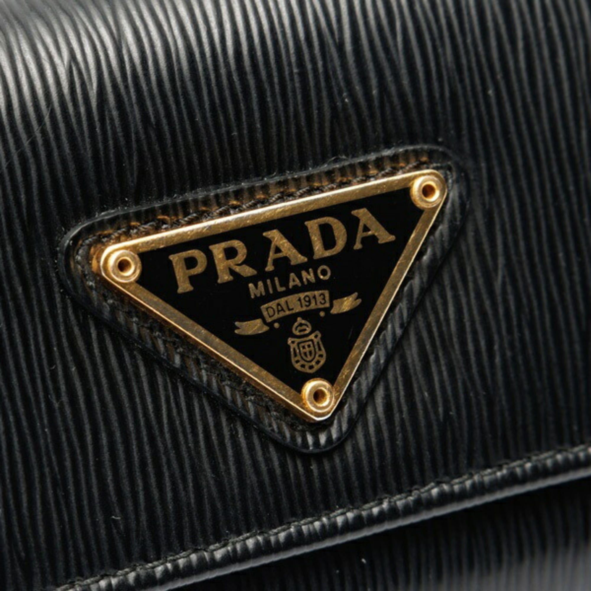 Prada Prada Triangle Key Case 1PG222, Leather, Black Size ONE SIZE - 4 Thumbnail