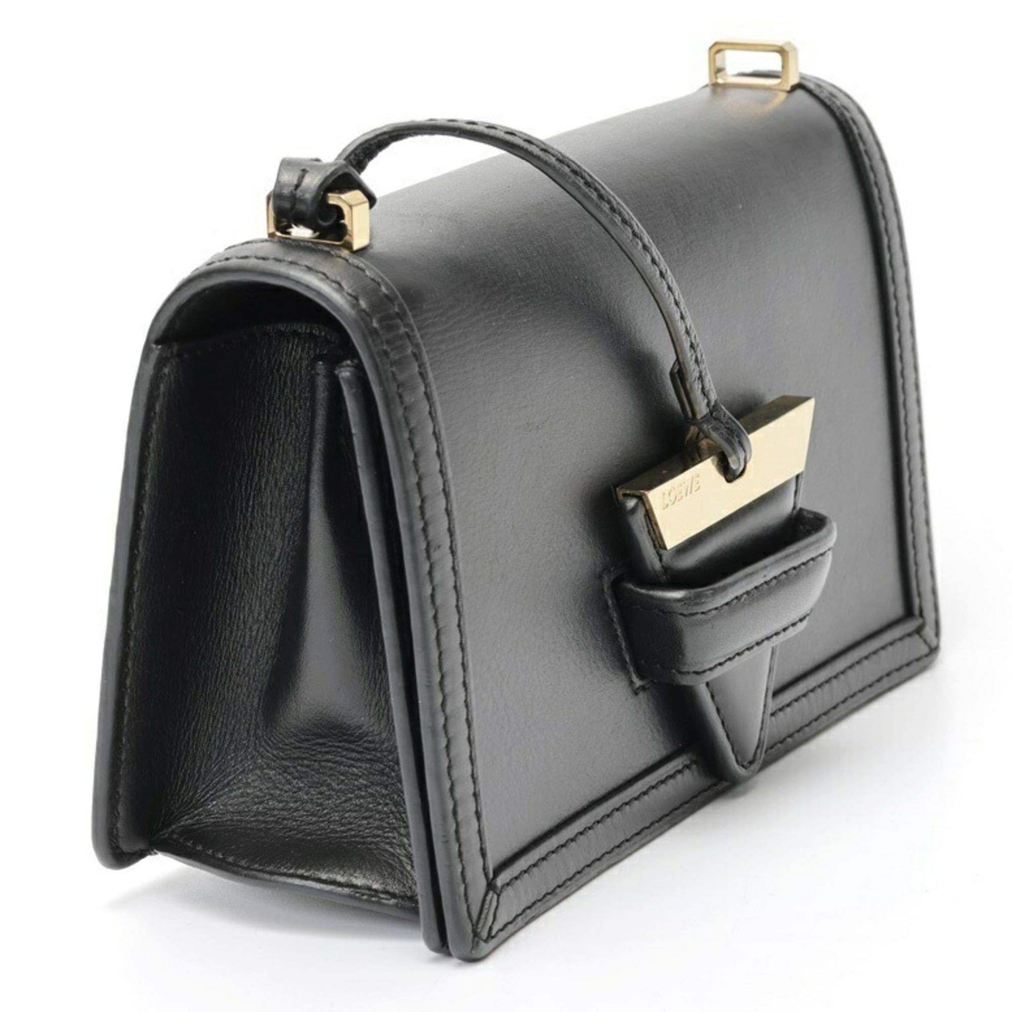 Loewe Loewe Barcelona Bag, Small Shoulder Leather, Black Size ONE SIZE - 3 Thumbnail