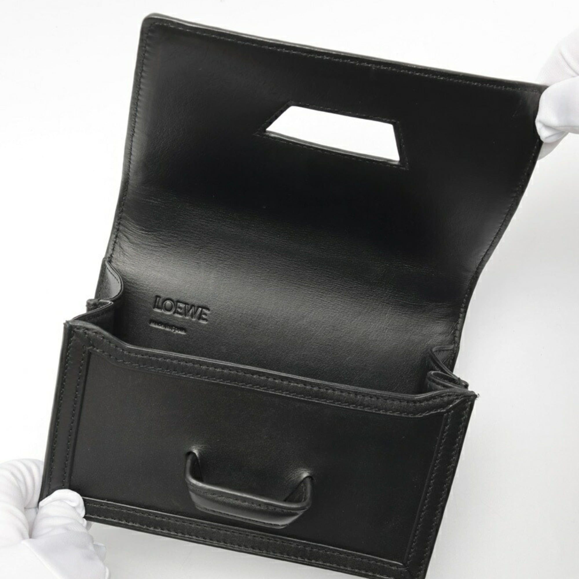 Loewe Loewe Barcelona Bag, Small Shoulder Leather, Black Size ONE SIZE - 7 Thumbnail