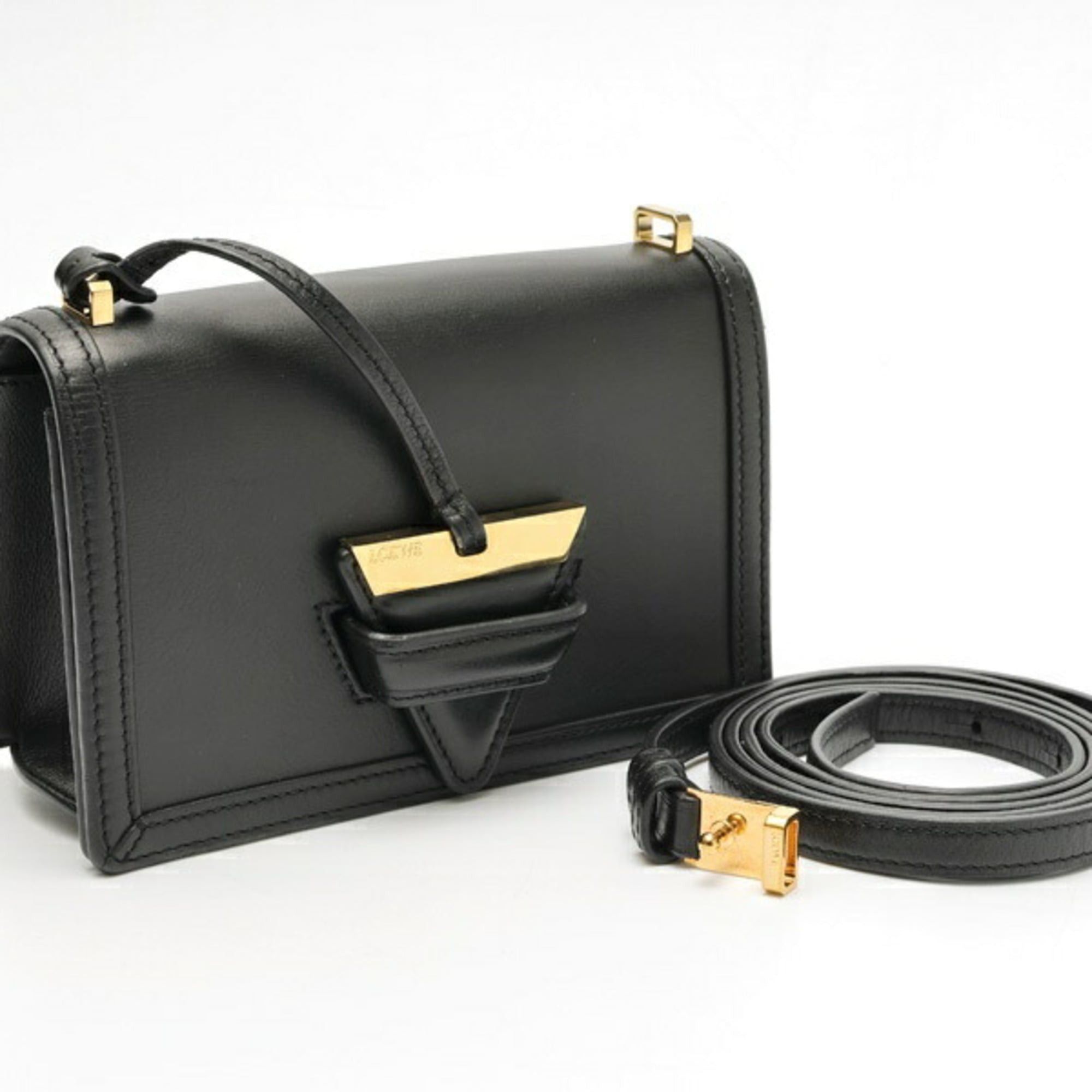 Loewe Loewe Barcelona Bag, Small Shoulder Leather, Black Size ONE SIZE - 10 Thumbnail