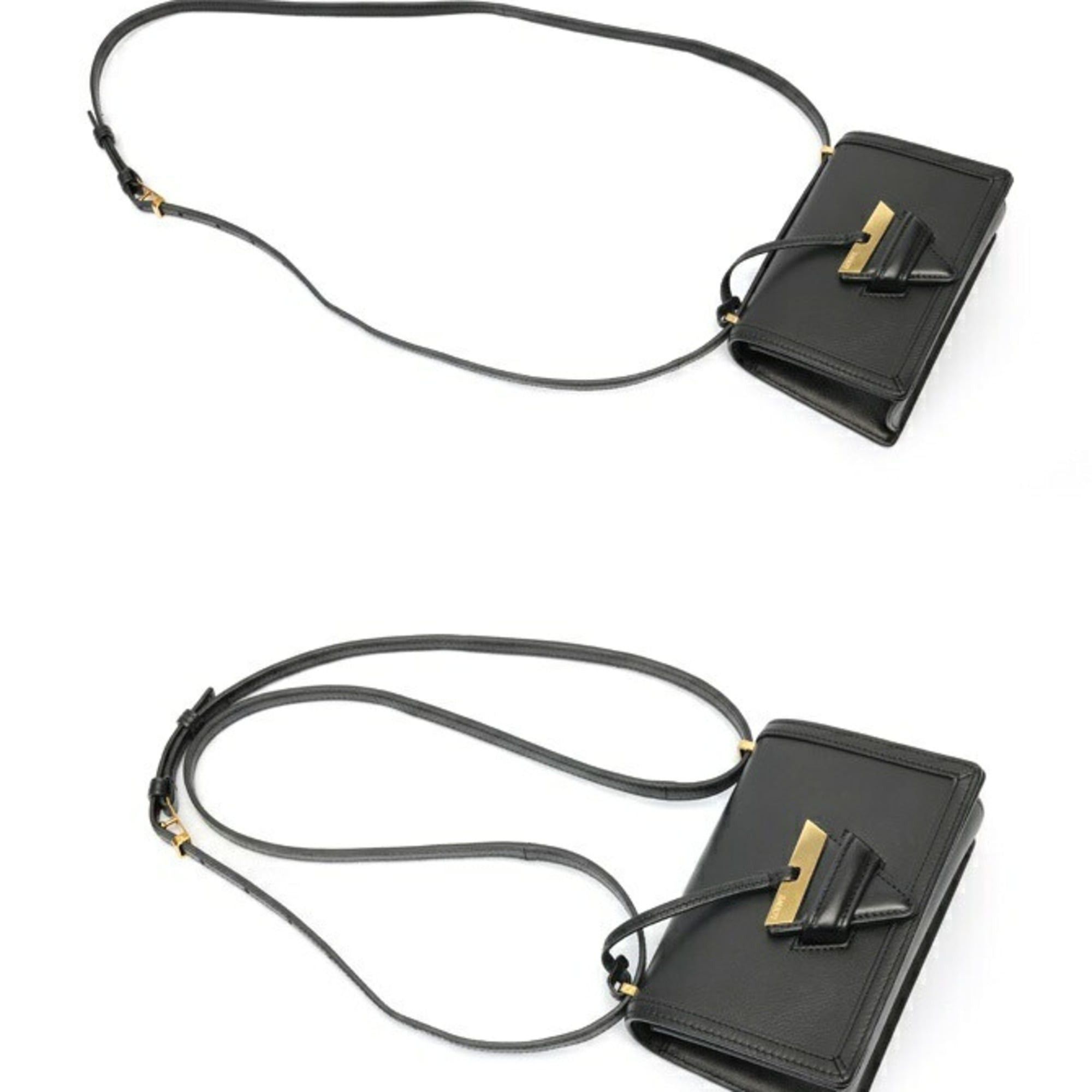 Loewe Loewe Barcelona Bag, Small Shoulder Leather, Black Size ONE SIZE - 2 Thumbnail