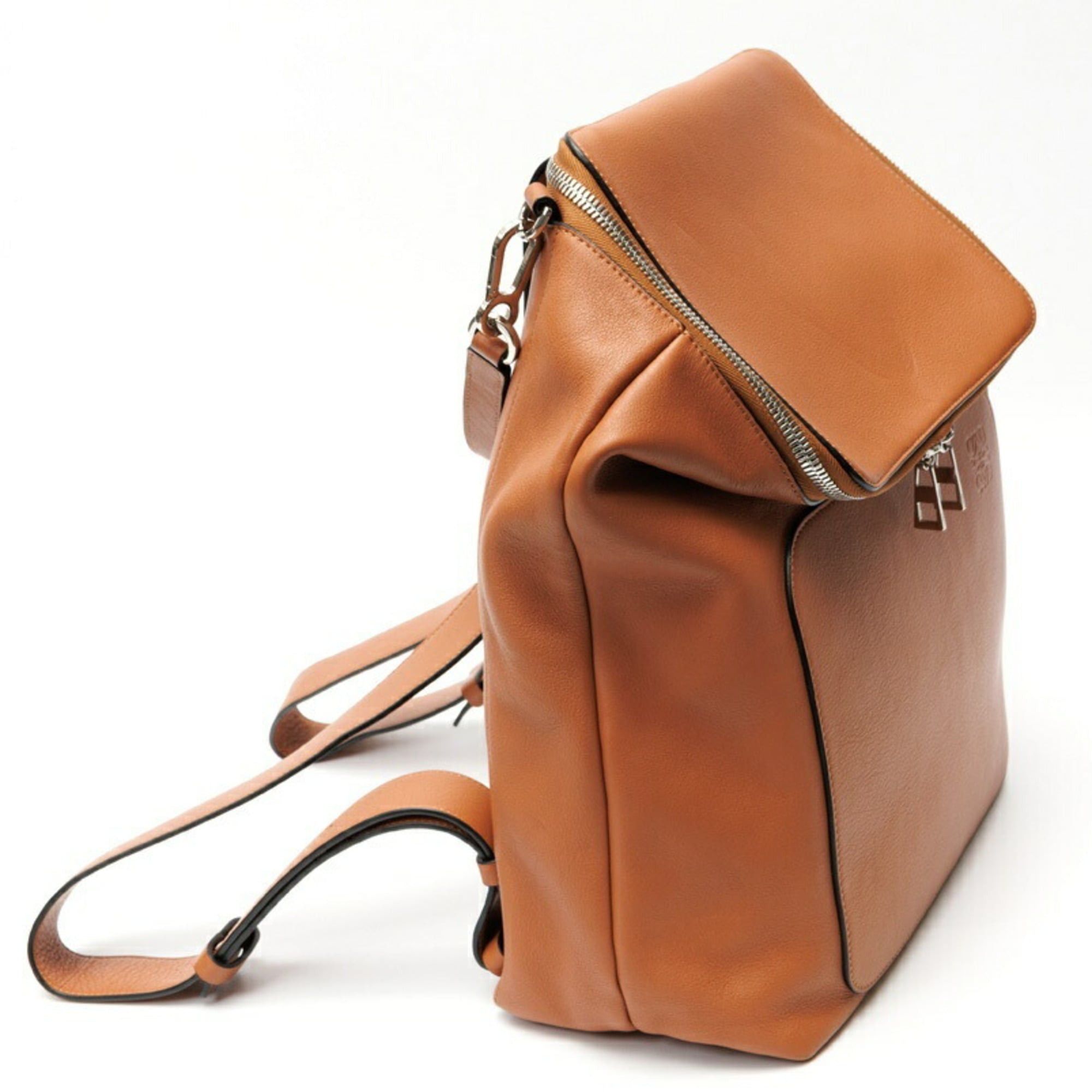 Loewe Loewe Goya Backpack, 316.30.P40, Leather, Brown Size ONE SIZE - 2 Thumbnail