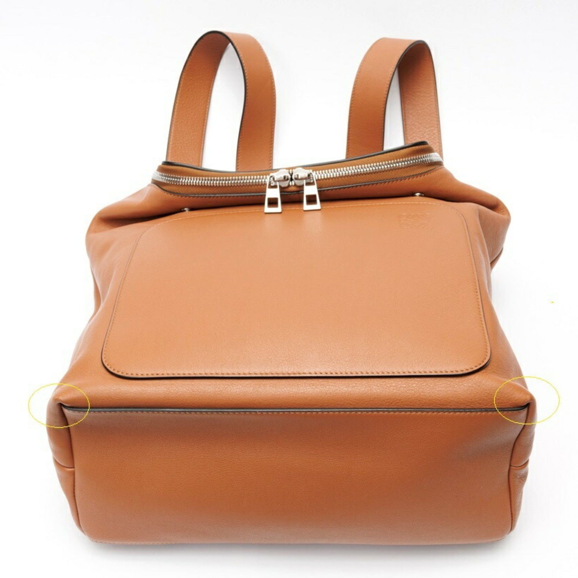 Loewe Loewe Goya Backpack, 316.30.P40, Leather, Brown Size ONE SIZE - 4 Thumbnail