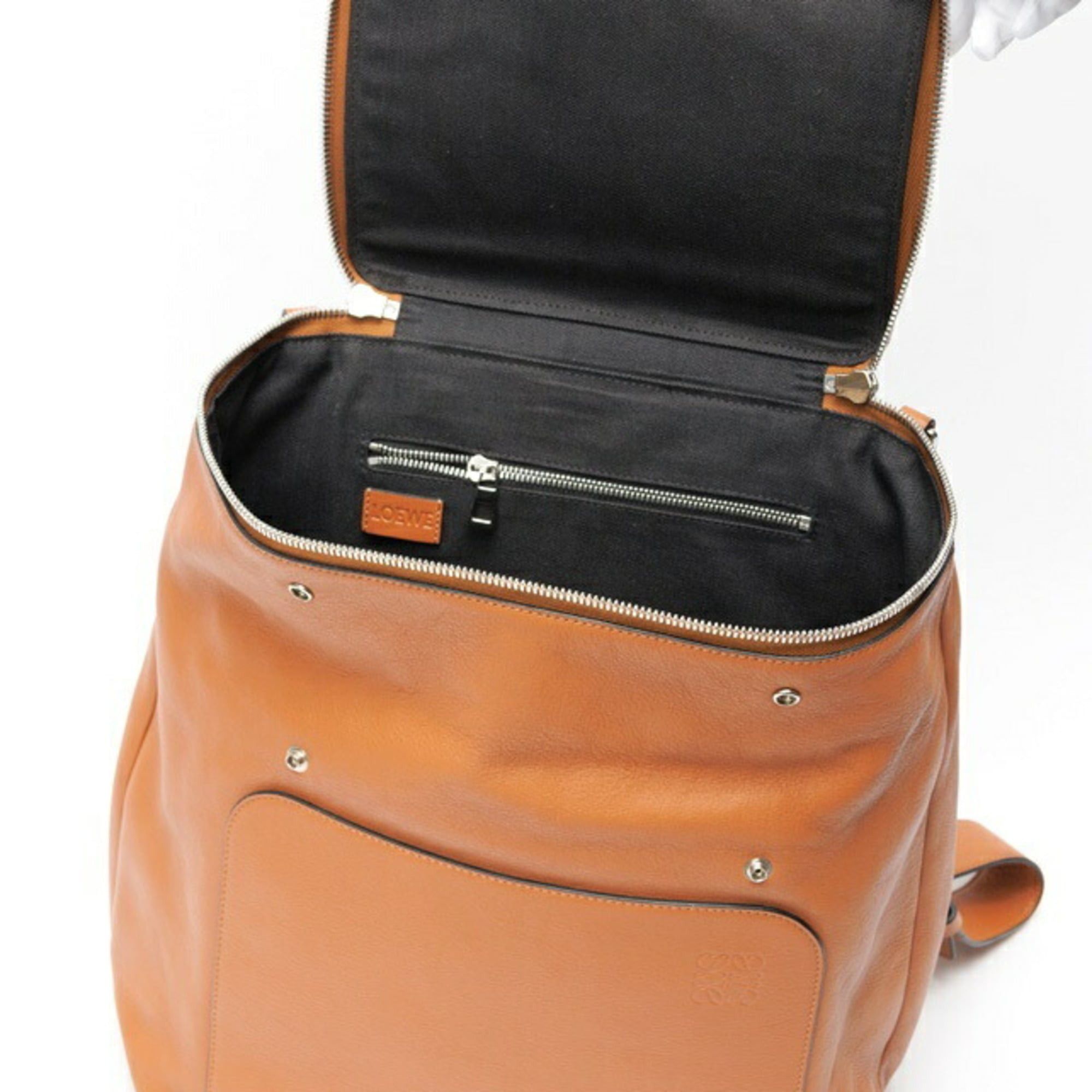Loewe Loewe Goya Backpack, 316.30.P40, Leather, Brown Size ONE SIZE - 6 Thumbnail