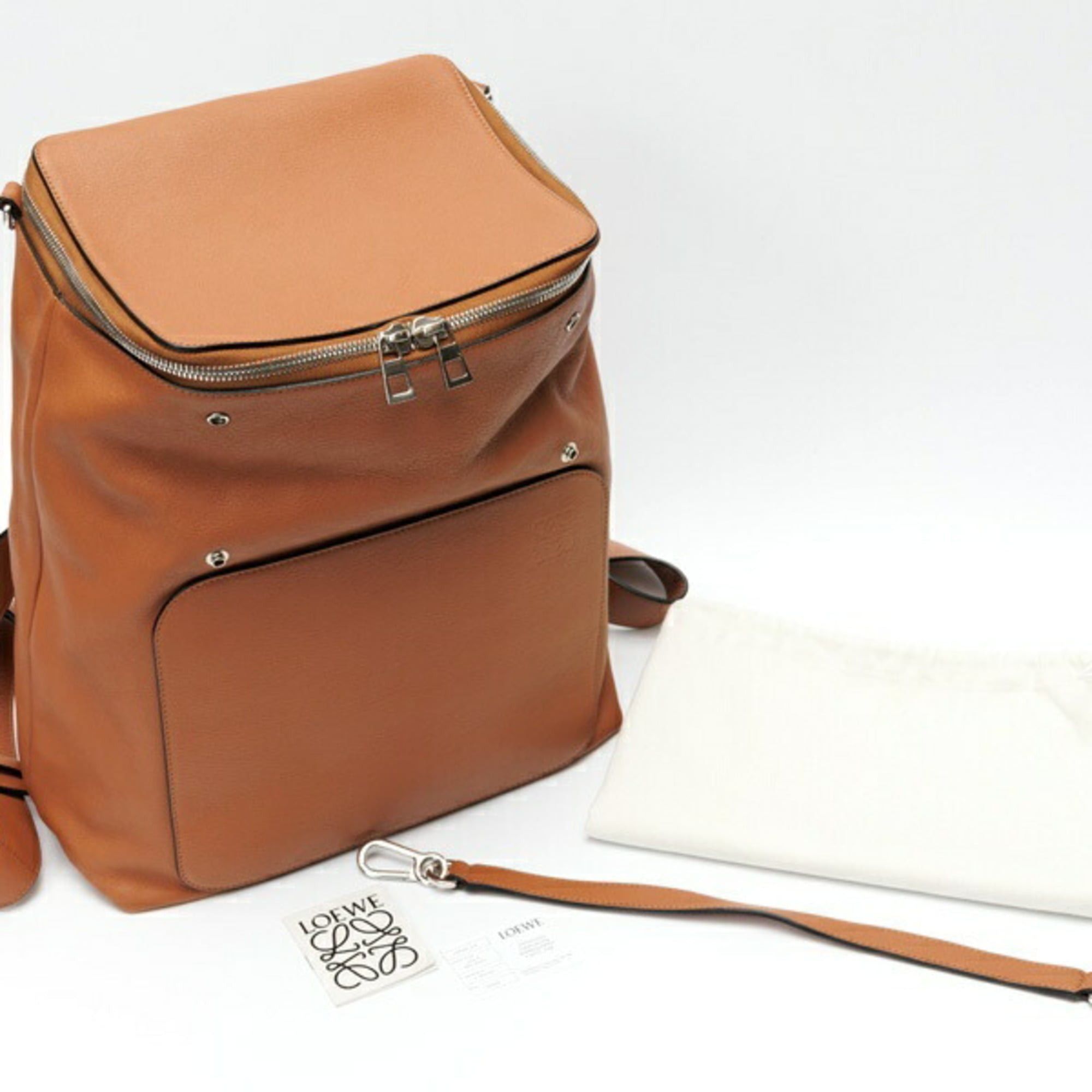 Loewe Loewe Goya Backpack, 316.30.P40, Leather, Brown Size ONE SIZE - 8 Thumbnail