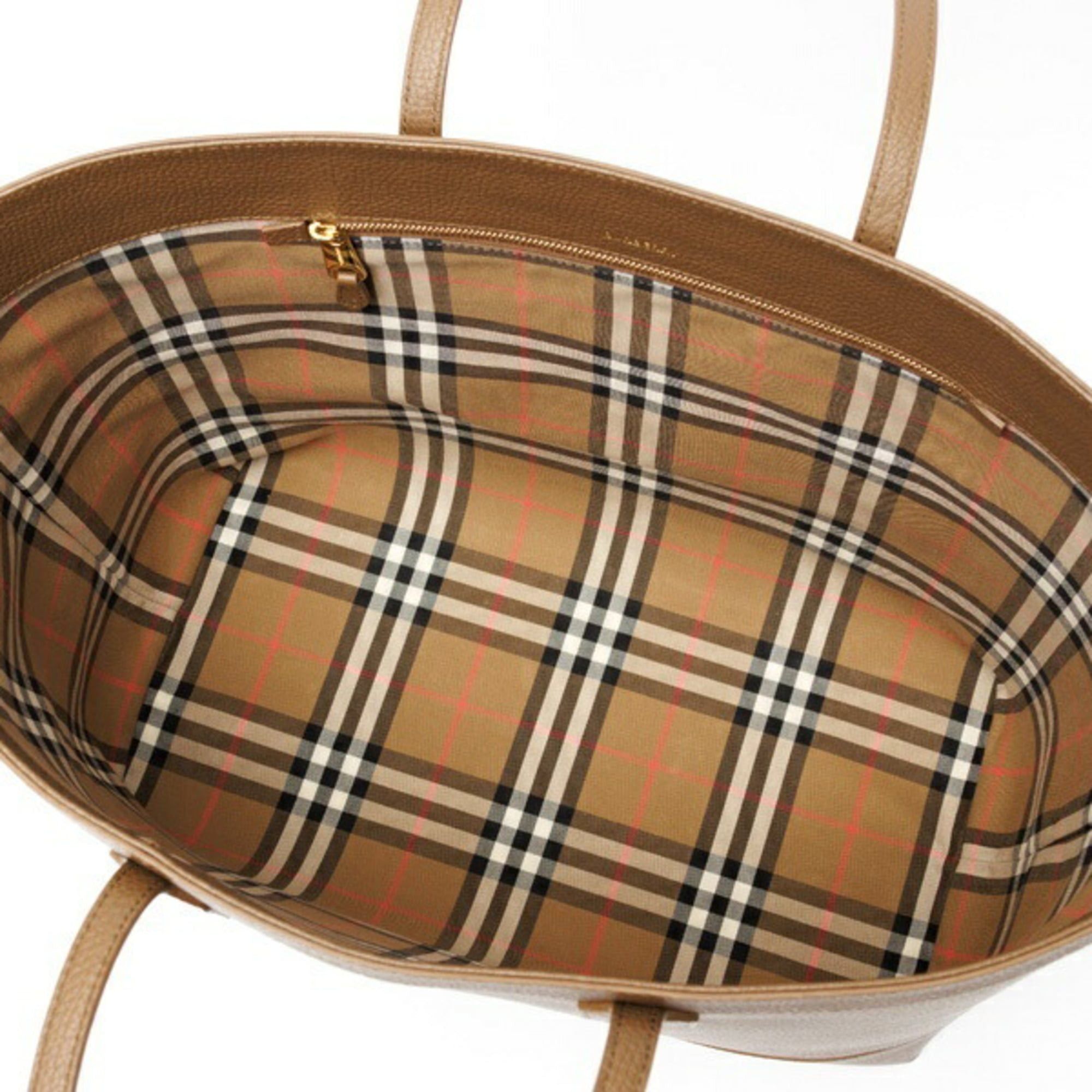 Burberry Burberry tote bag, model number 8084598, leather, brown. Size ONE SIZE - 6 Thumbnail