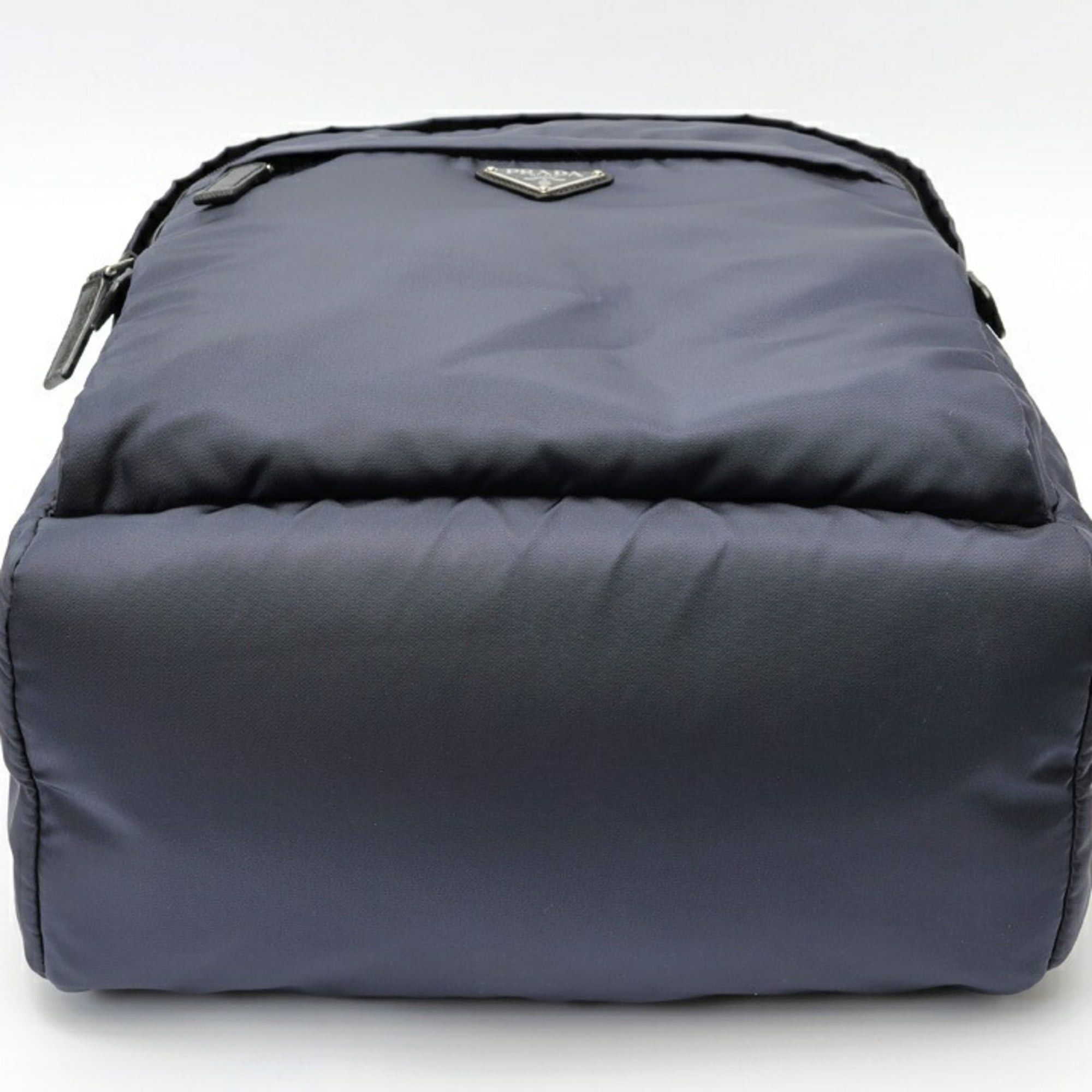 Prada Prada Nylon x Saffiano Leather Backpack 2VZ048 - Nylon, Navy Size ONE SIZE - 4 Thumbnail