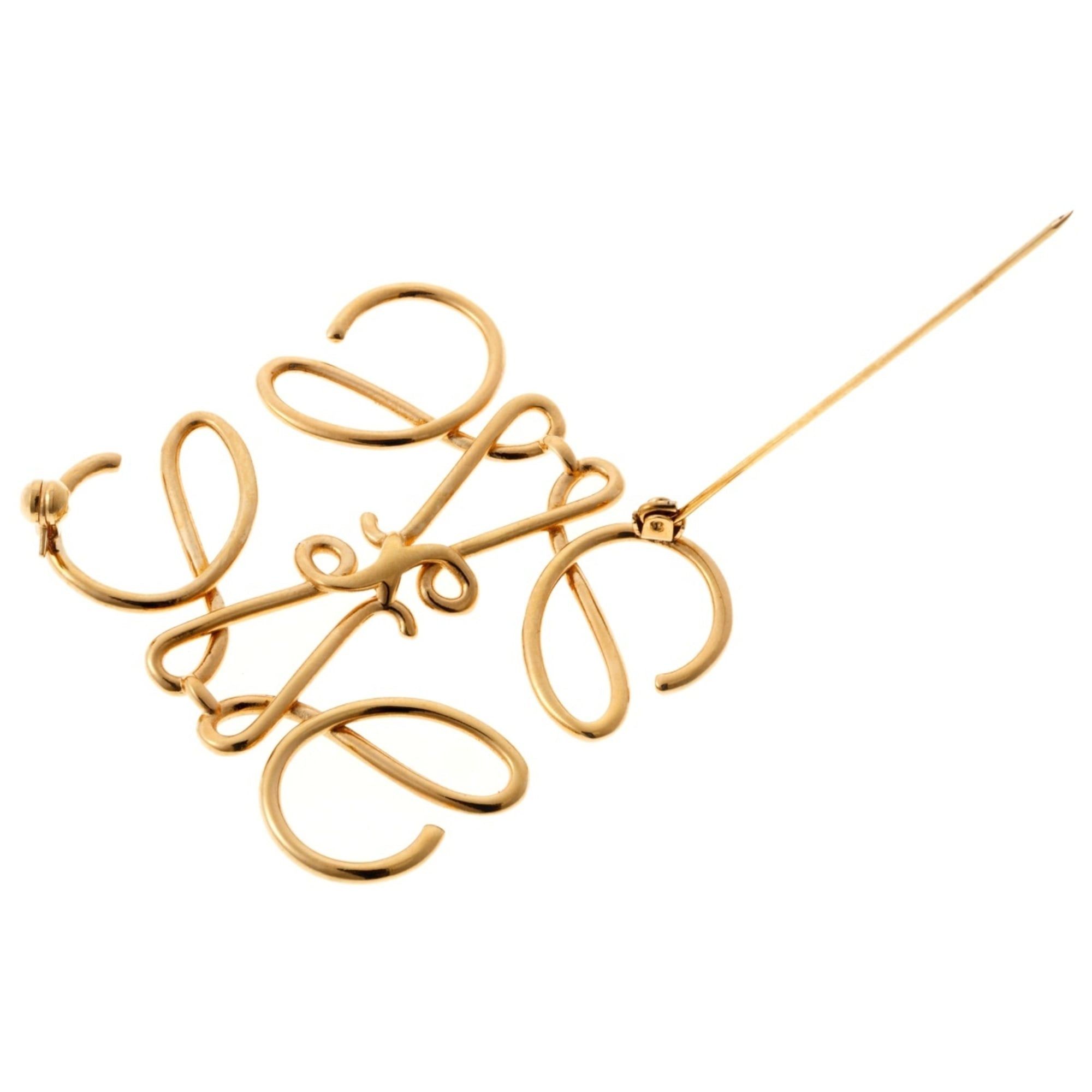 Loewe Loewe Anagram Brooch, item number 111.25.020, metal, gold. Size ONE SIZE - 4 Thumbnail
