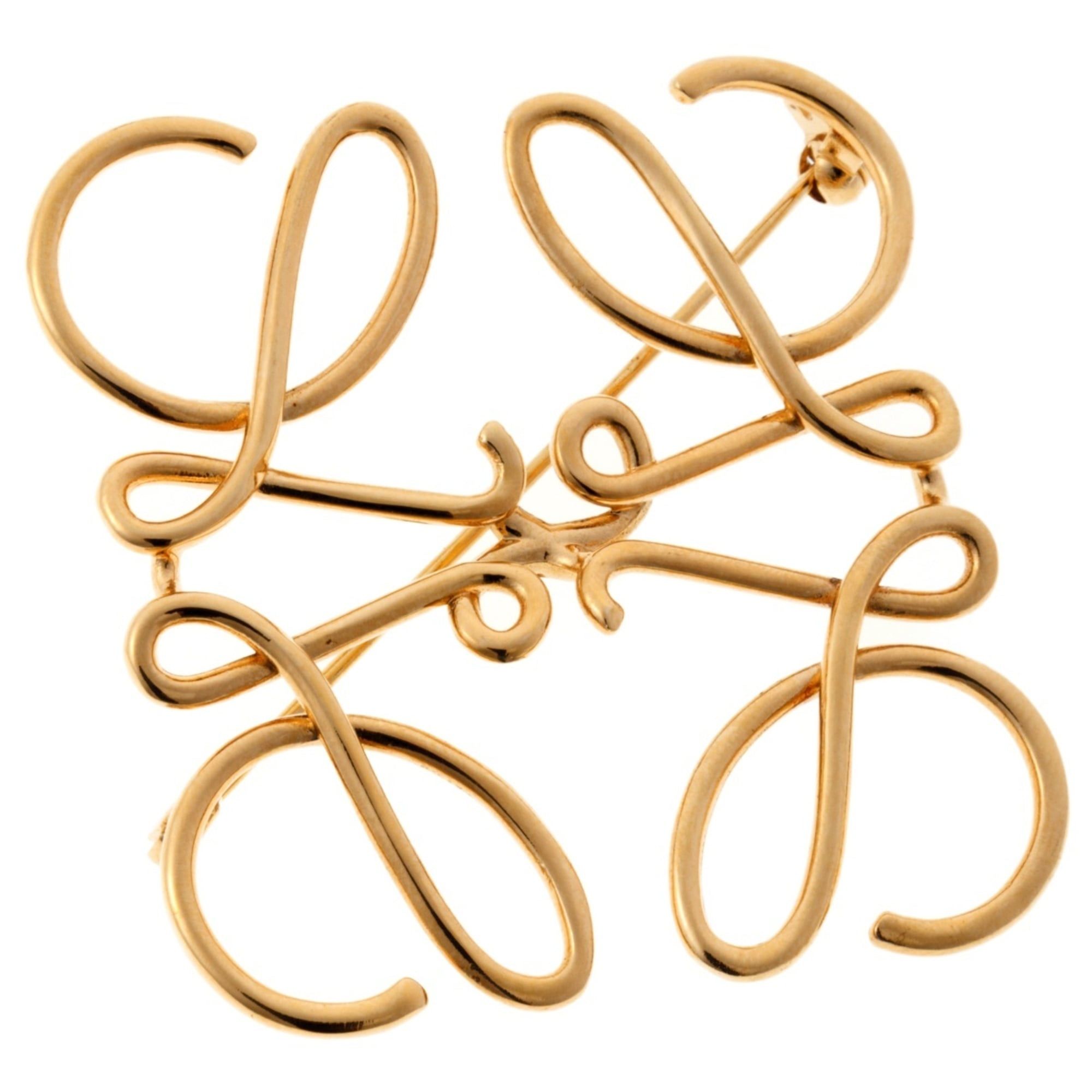 Loewe Loewe Anagram Brooch, item number 111.25.020, metal, gold. Size ONE SIZE - 2 Thumbnail