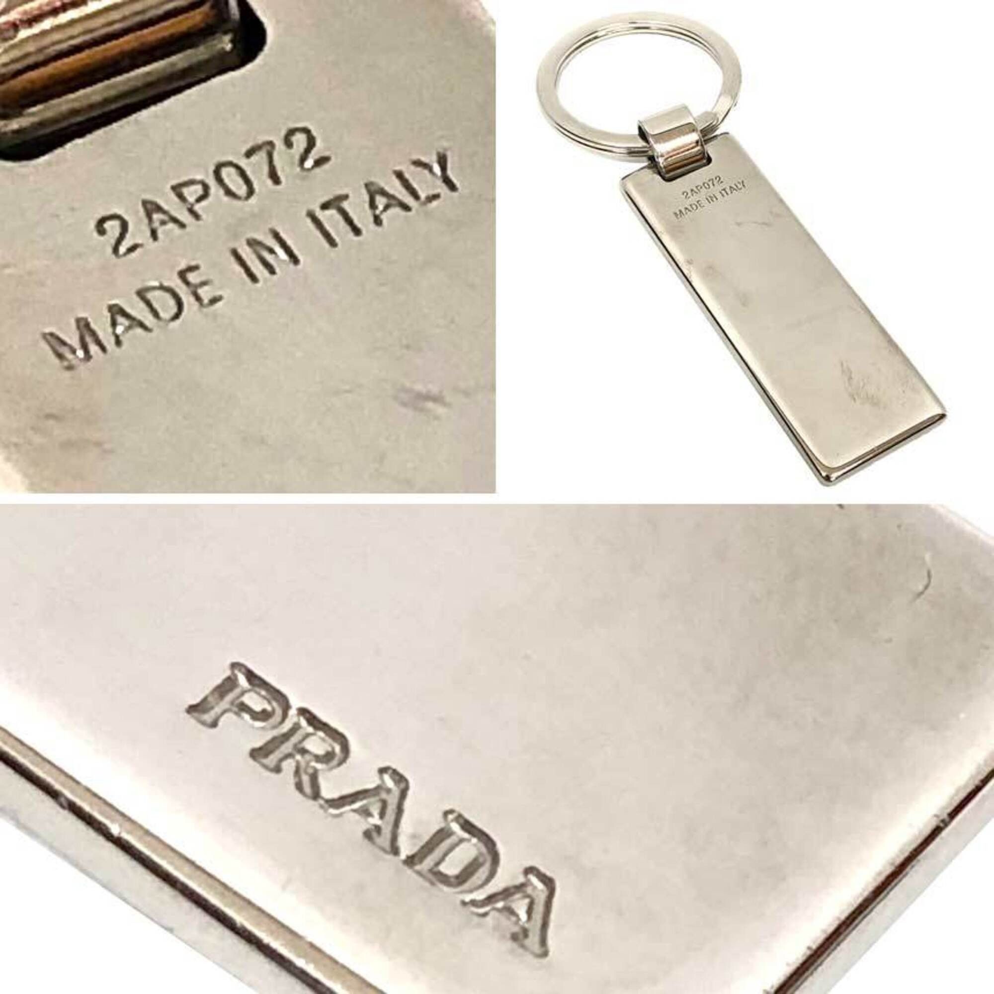 Prada Prada metal plate keychain PORTACHIAVI 2AP072 silver, men's/women's/unisex. Size ONE SIZE - 3 Thumbnail