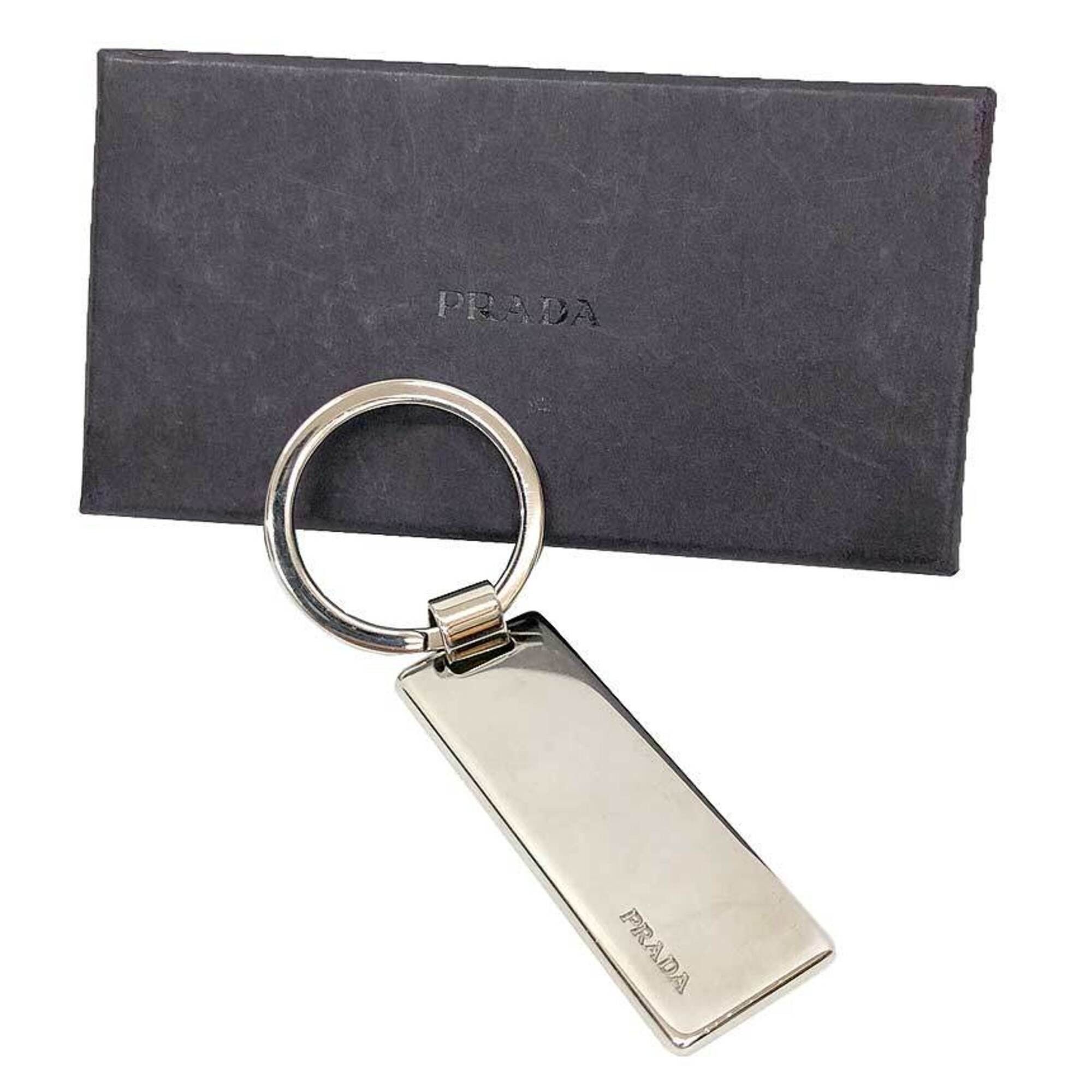 Prada Prada metal plate keychain PORTACHIAVI 2AP072 silver, men's/women's/unisex. Size ONE SIZE - 2 Thumbnail