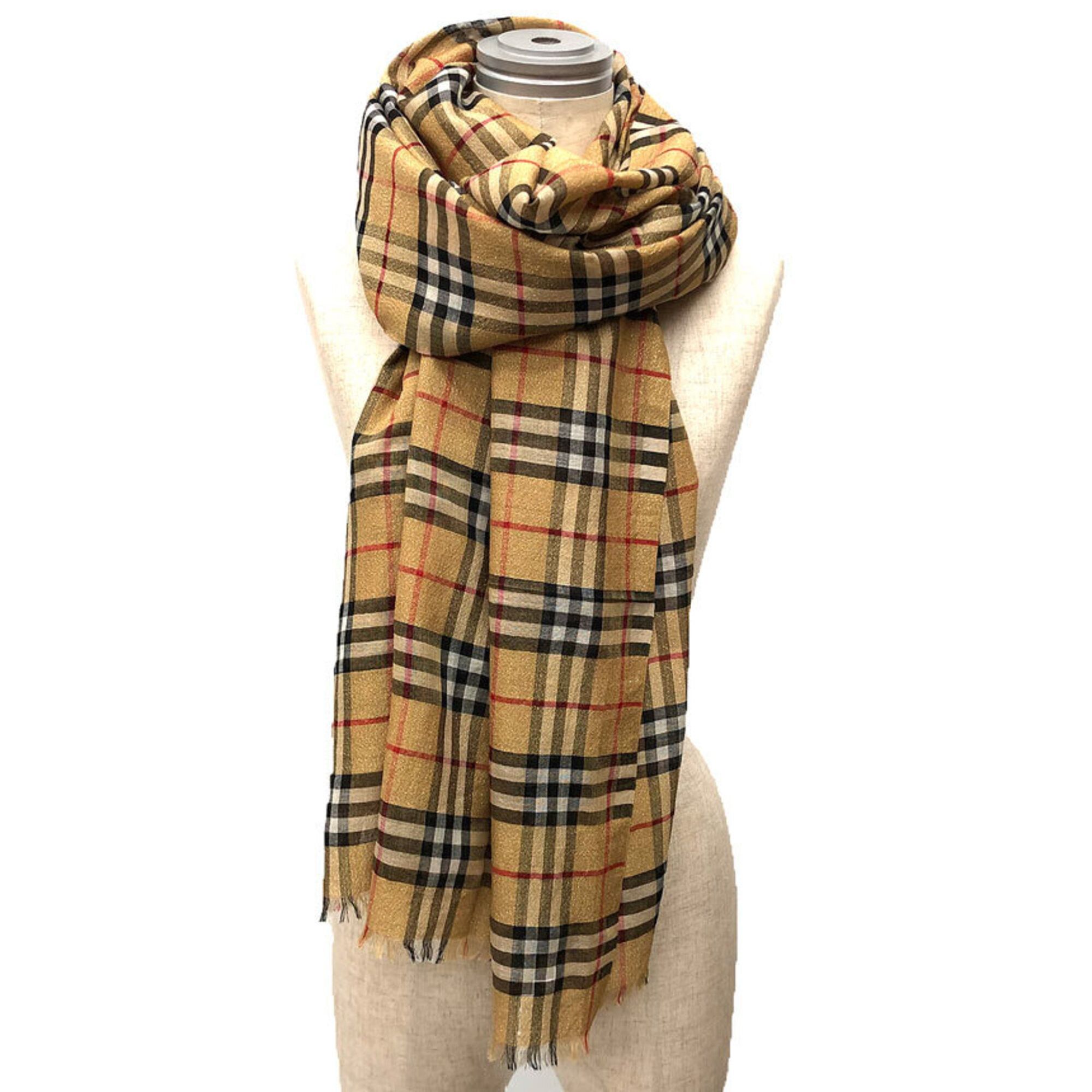 Burberry Burberry Check Scarf Shawl Beige Size ONE SIZE - 2 Thumbnail