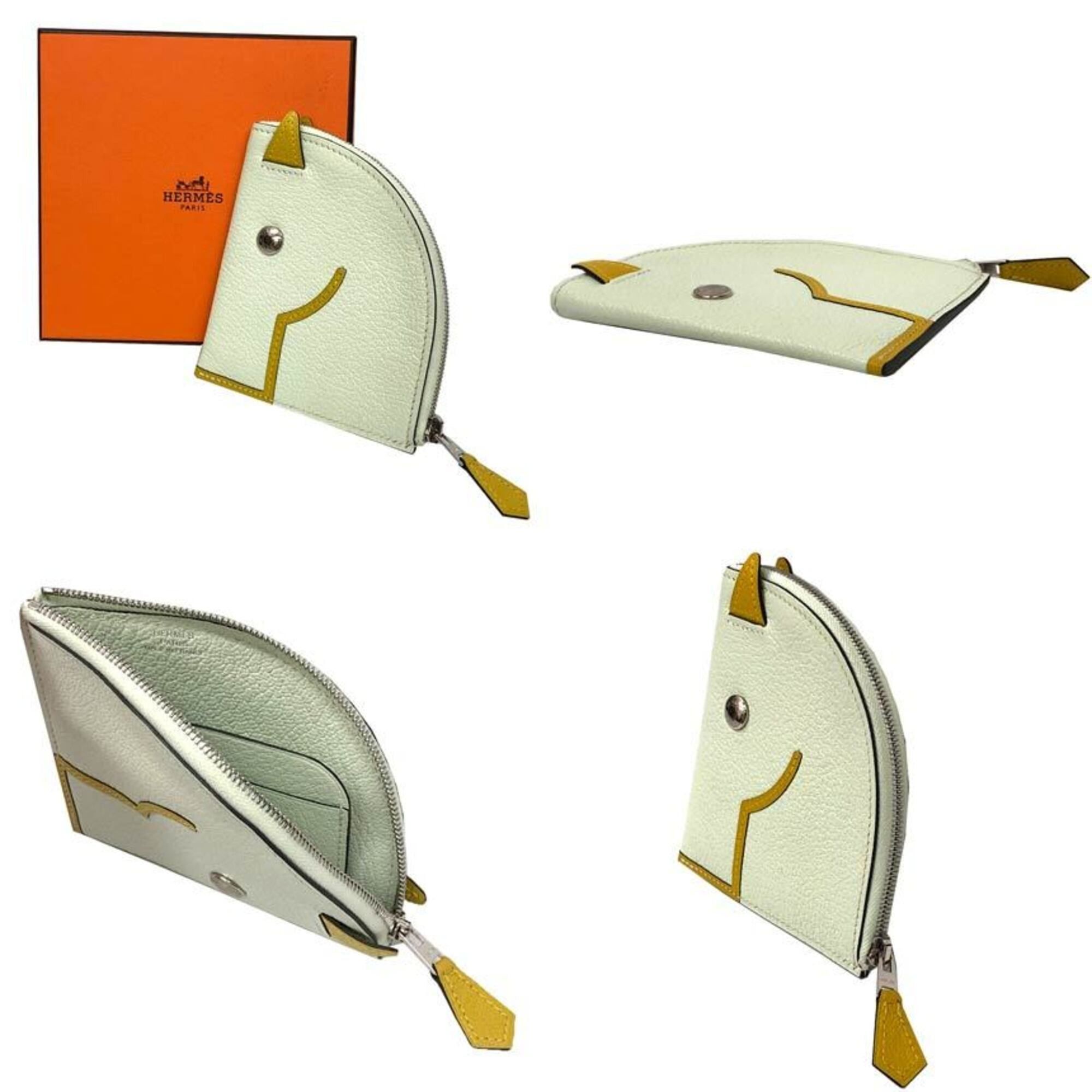 Hermes HERMES Coin Case Paddock Wallet Vert Fizz x Cumin Chevre Mysore U Stamp 2022 Horse Size ONE SIZE - 2 Thumbnail