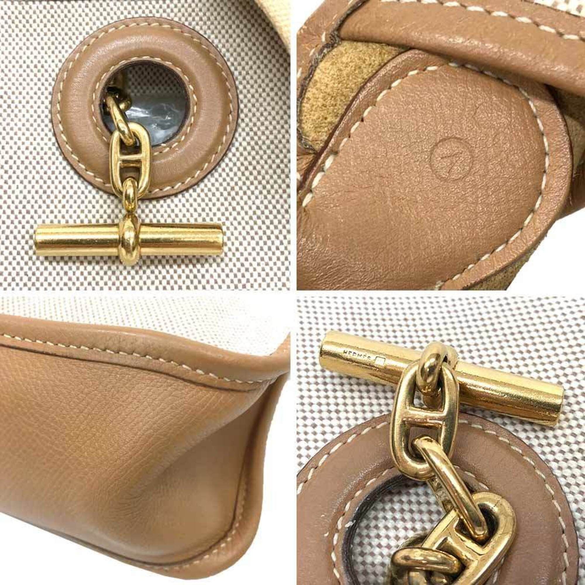 Hermes Hermes Vespa PM Shoulder Bag, Canvas x Leather, Camel Natural Size ONE SIZE - 3 Thumbnail