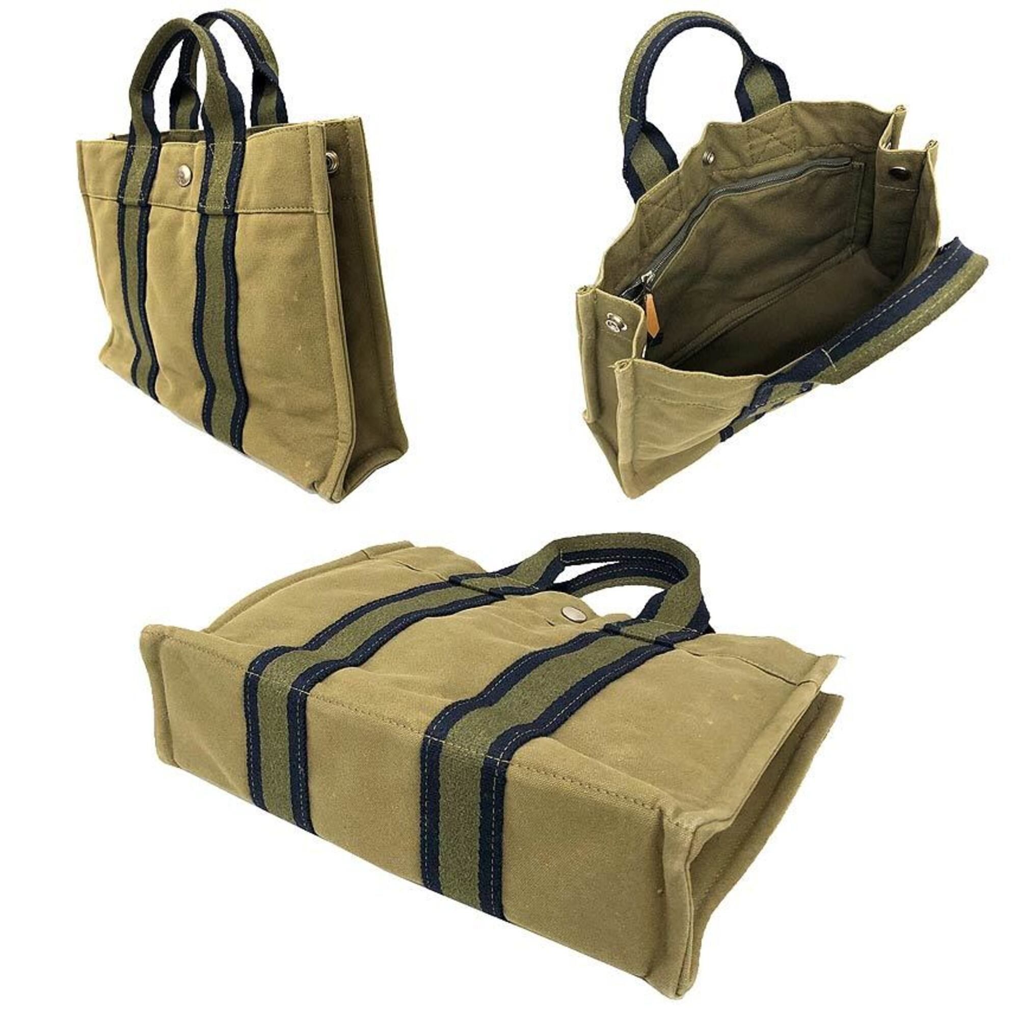 Hermes HERMES Fourre-Tout PM Tote Bag, Handbag, Khaki Size ONE SIZE - 2 Thumbnail
