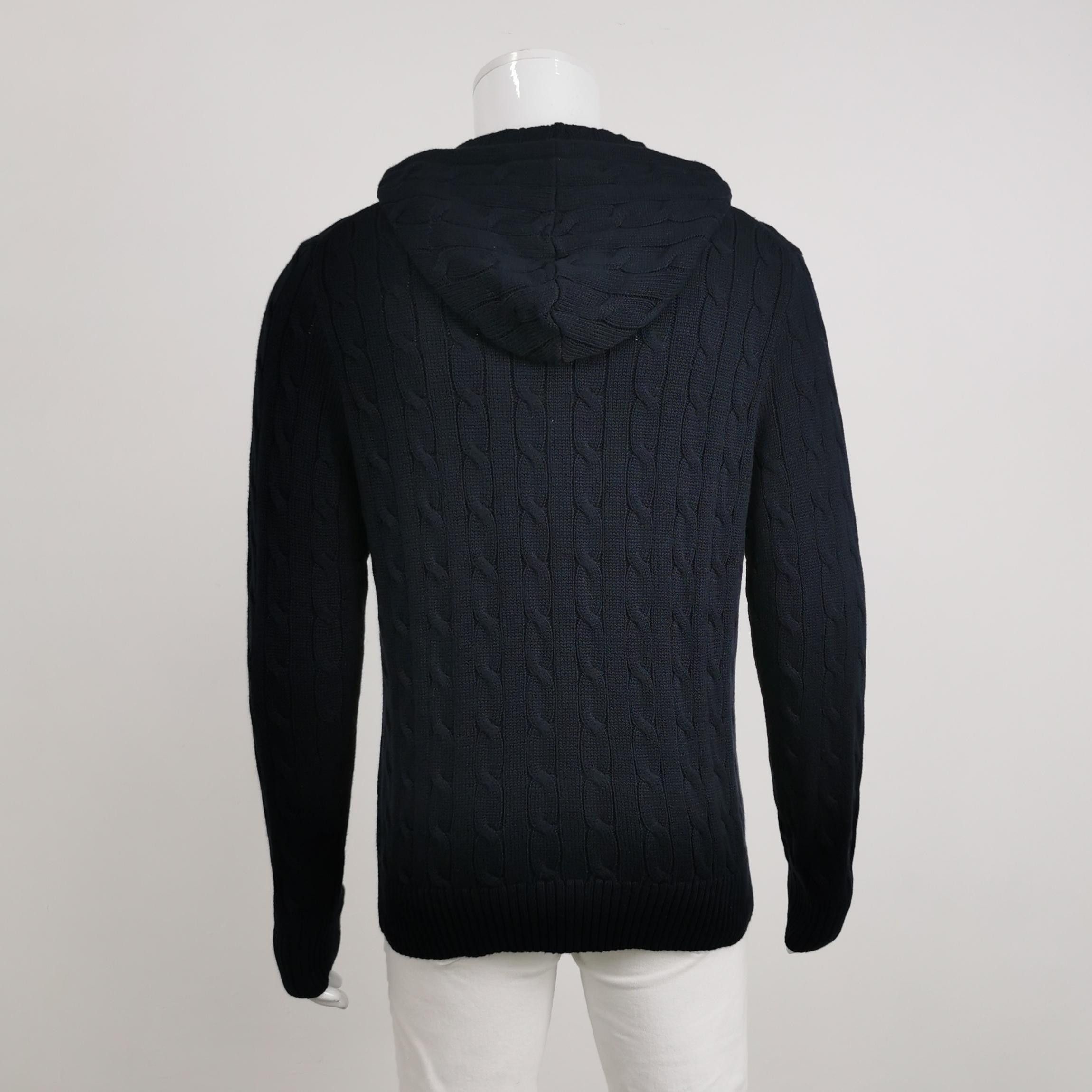 Polo Ralph Lauren Polo Ralph Lauren Cable Knit Hoodie Size M Size US M / EU 48-50 / 2 - 2 Thumbnail