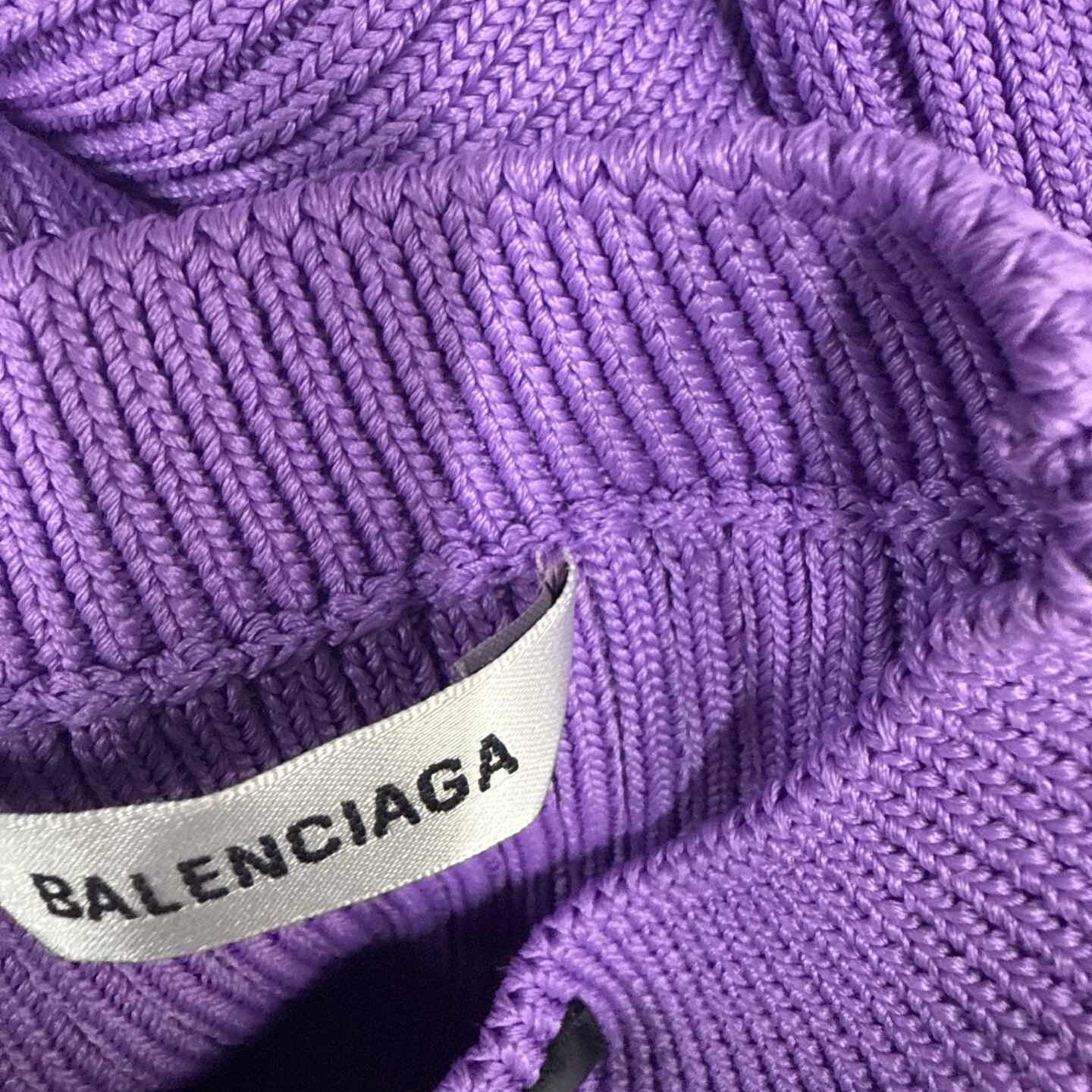 Balenciaga Balenciaga Purple Ribbed Sweater Size XS Size XS / US 0-2 / IT 36-38 - 12 Thumbnail