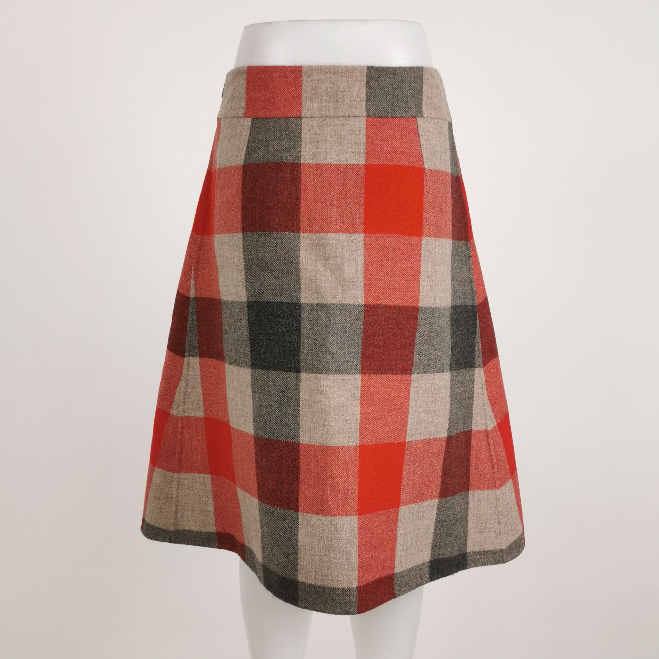 Bottega Veneta Bottega Veneta Check Wool Blend Midi Skirt Size 38 Size 26" / US 2 / IT 38 - 2 Thumbnail
