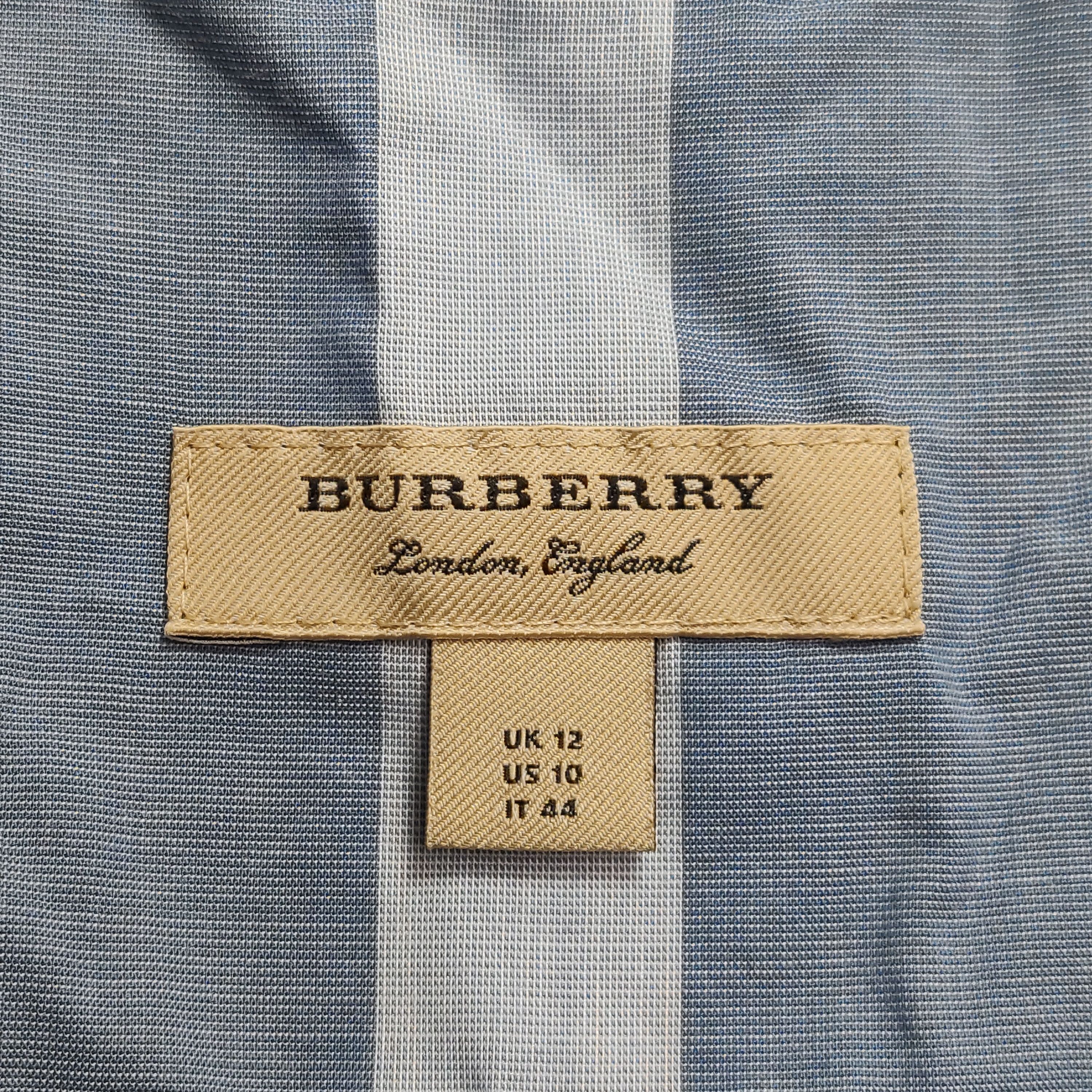 Burberry Burberry Blue Check Shirt Dress Size 10 Size L / US 10 / IT 46 - 5 Thumbnail