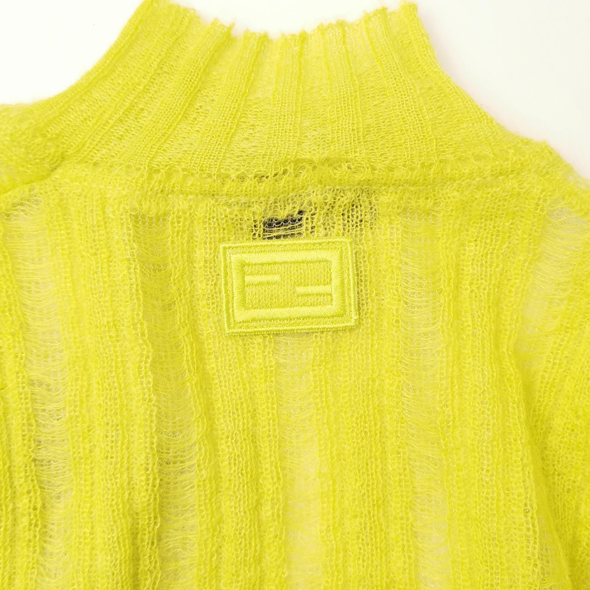 Fendi Fendi Mohair Blend High Neck Knit Top Size IT 38 Size XS / US 0-2 / IT 36-38 - 3 Thumbnail