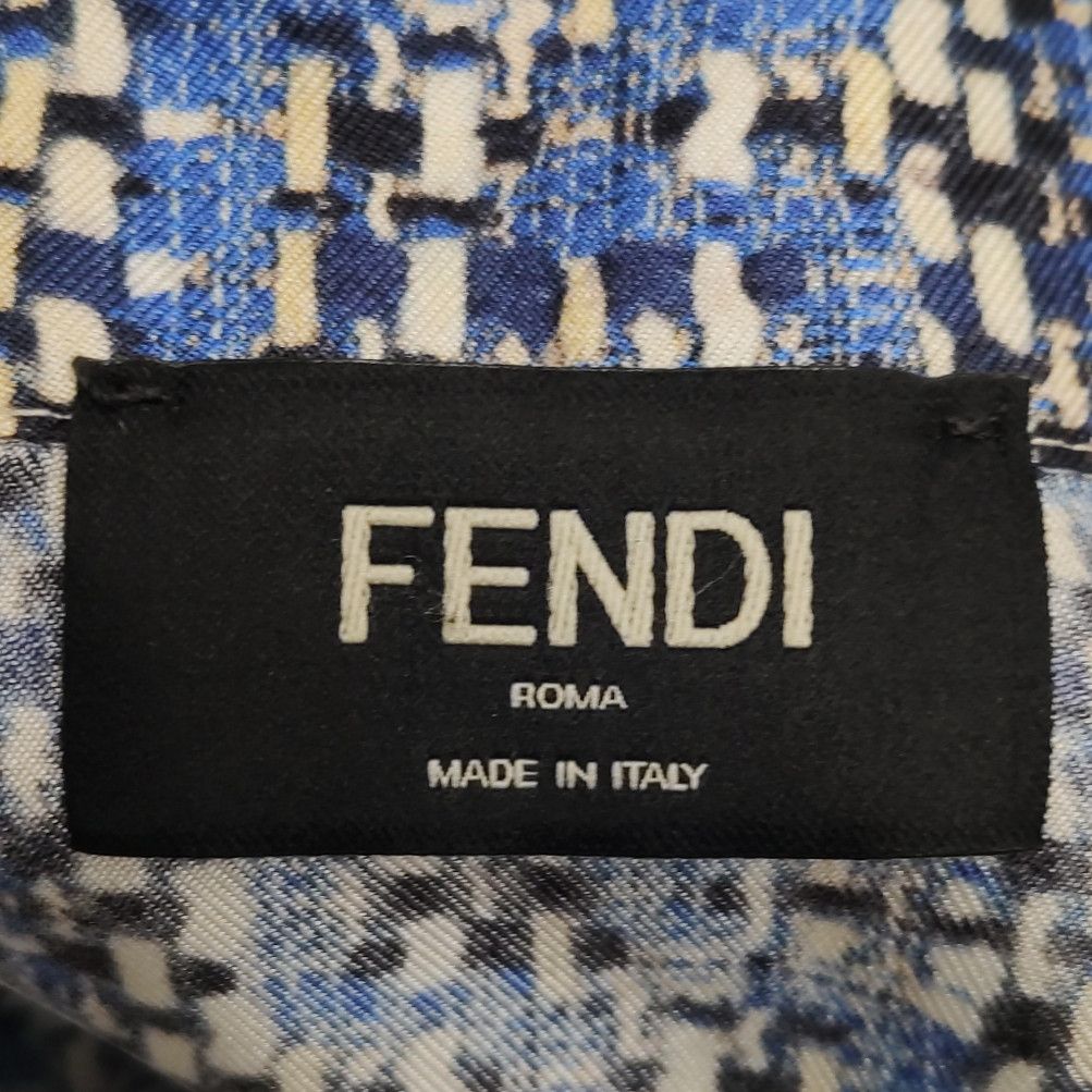 Fendi Fendi Geometric Print Silk Button Up Shirt IT 38 Size XS / US 0-2 / IT 36-38 - 5 Thumbnail