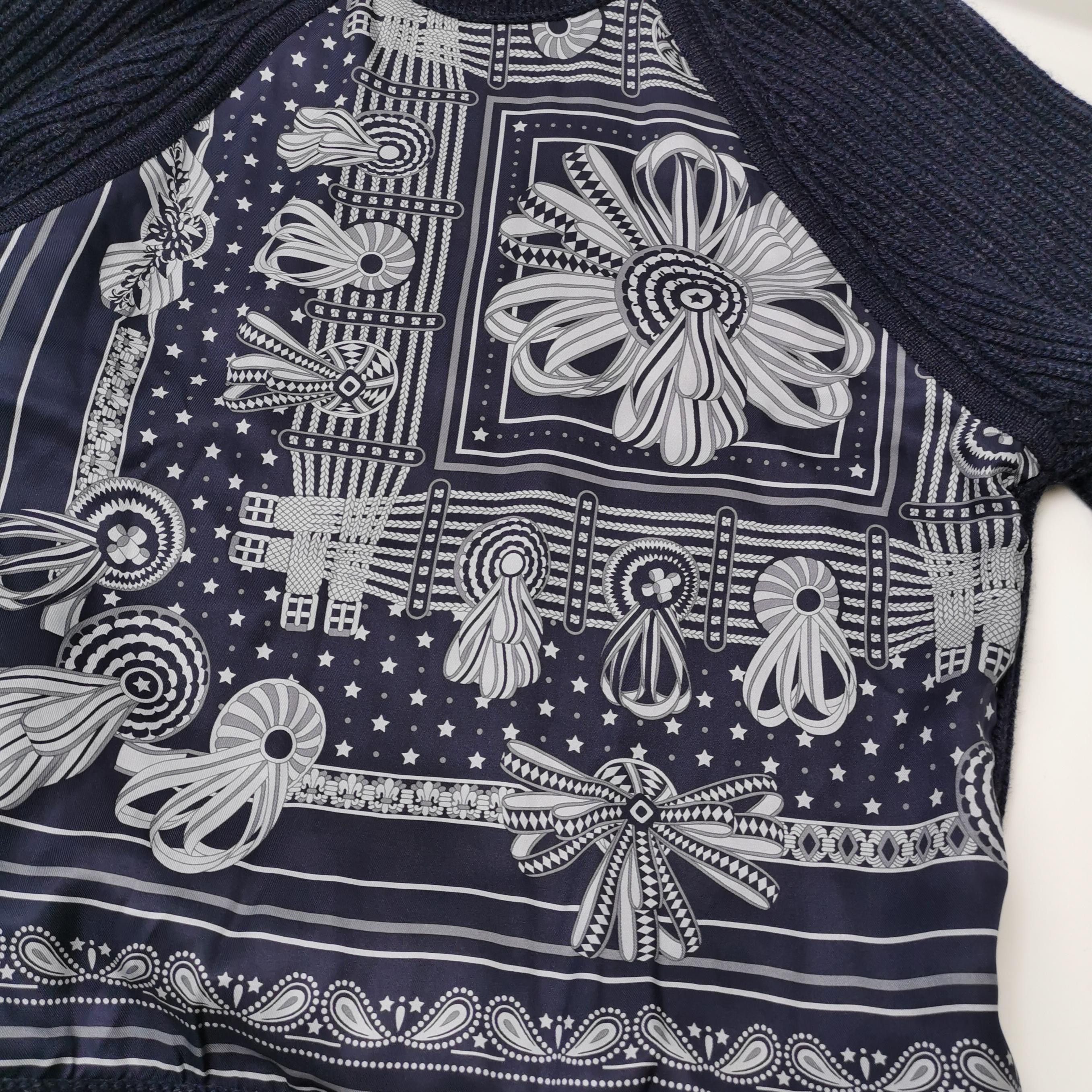 Hermes Hermès Silk Print Mock Neck Sweater Size 36 Size XS / US 0-2 / IT 36-38 - 3 Thumbnail