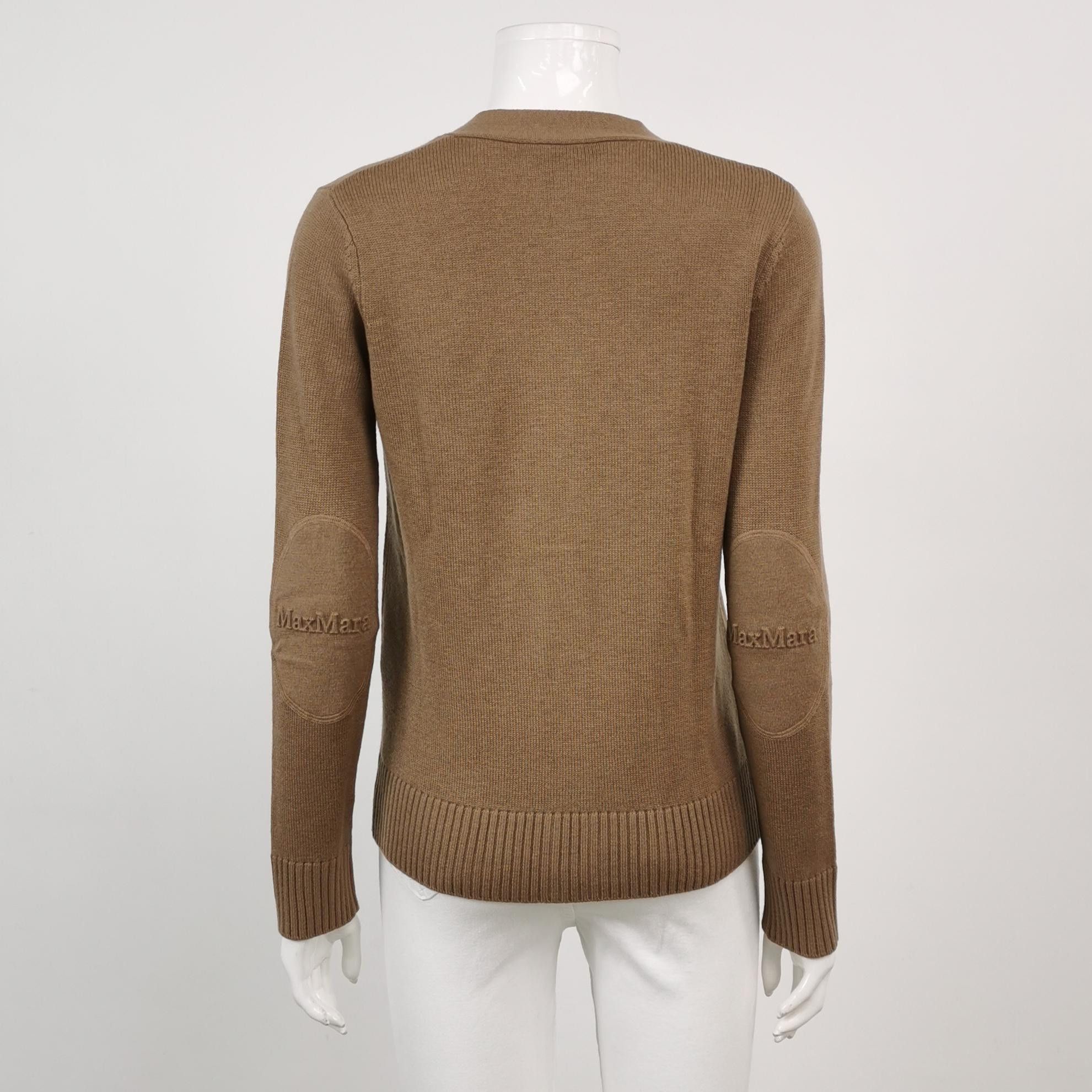 Max Mara 'S MaxMara Wool Logo Patch Cardigan XS Size XS / US 0-2 / IT 36-38 - 2 Thumbnail