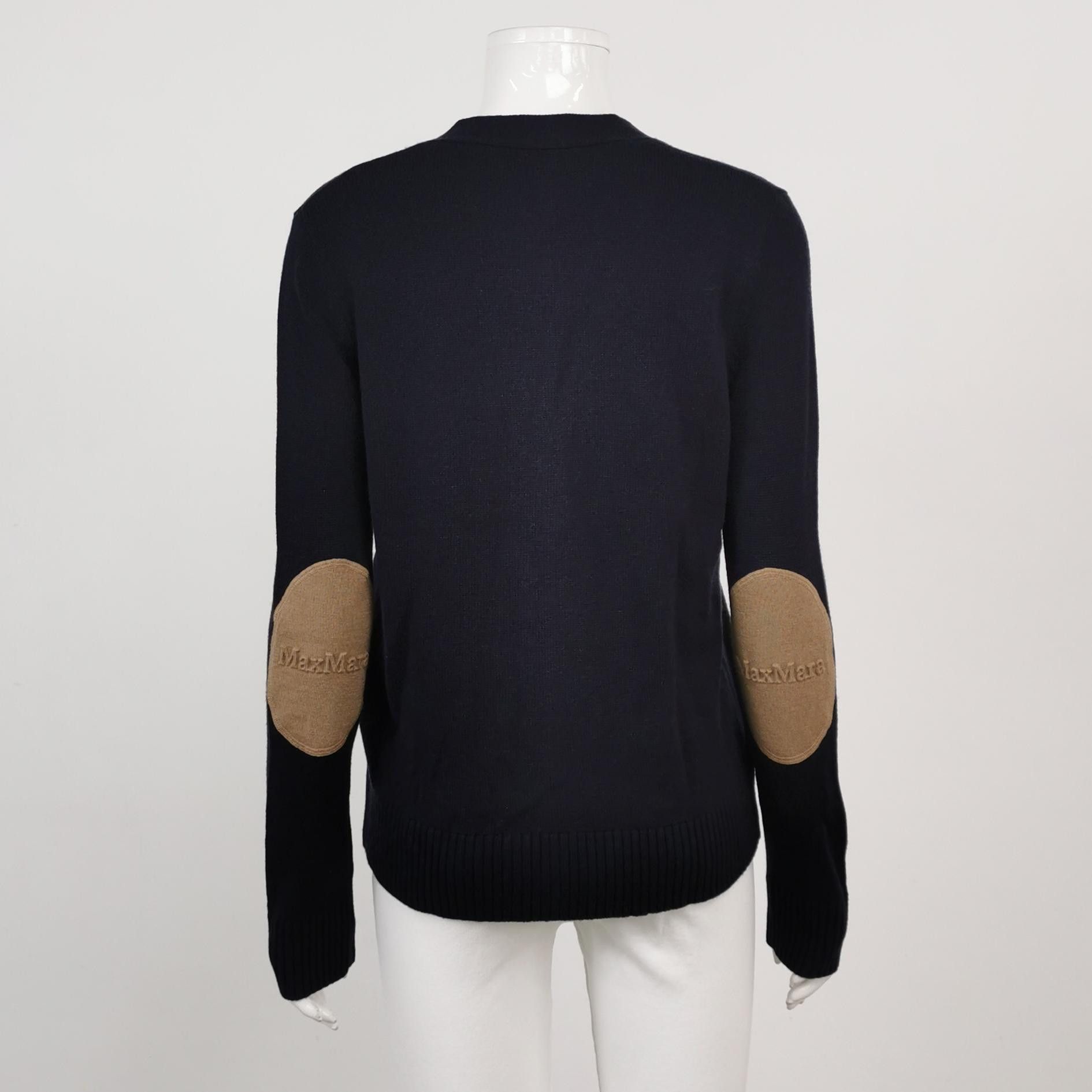 Max Mara 'S MaxMara Elbow Patch Cardigan Size S Size S / US 4 / IT 40 - 2 Thumbnail