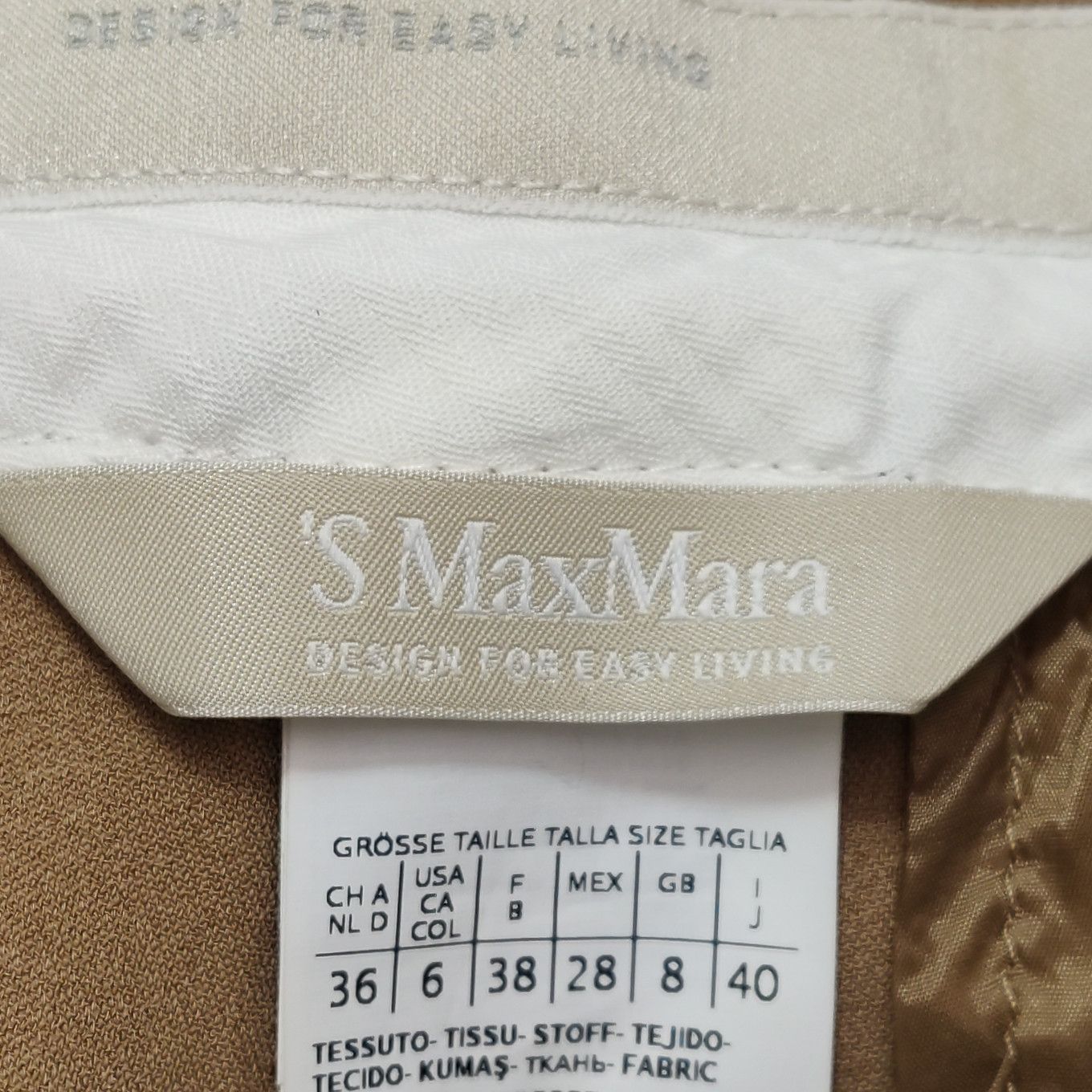 Max Mara 'S Max Mara Beige Pants Size 6 (US) Size 27" / US 4 / IT 40 - 5 Thumbnail