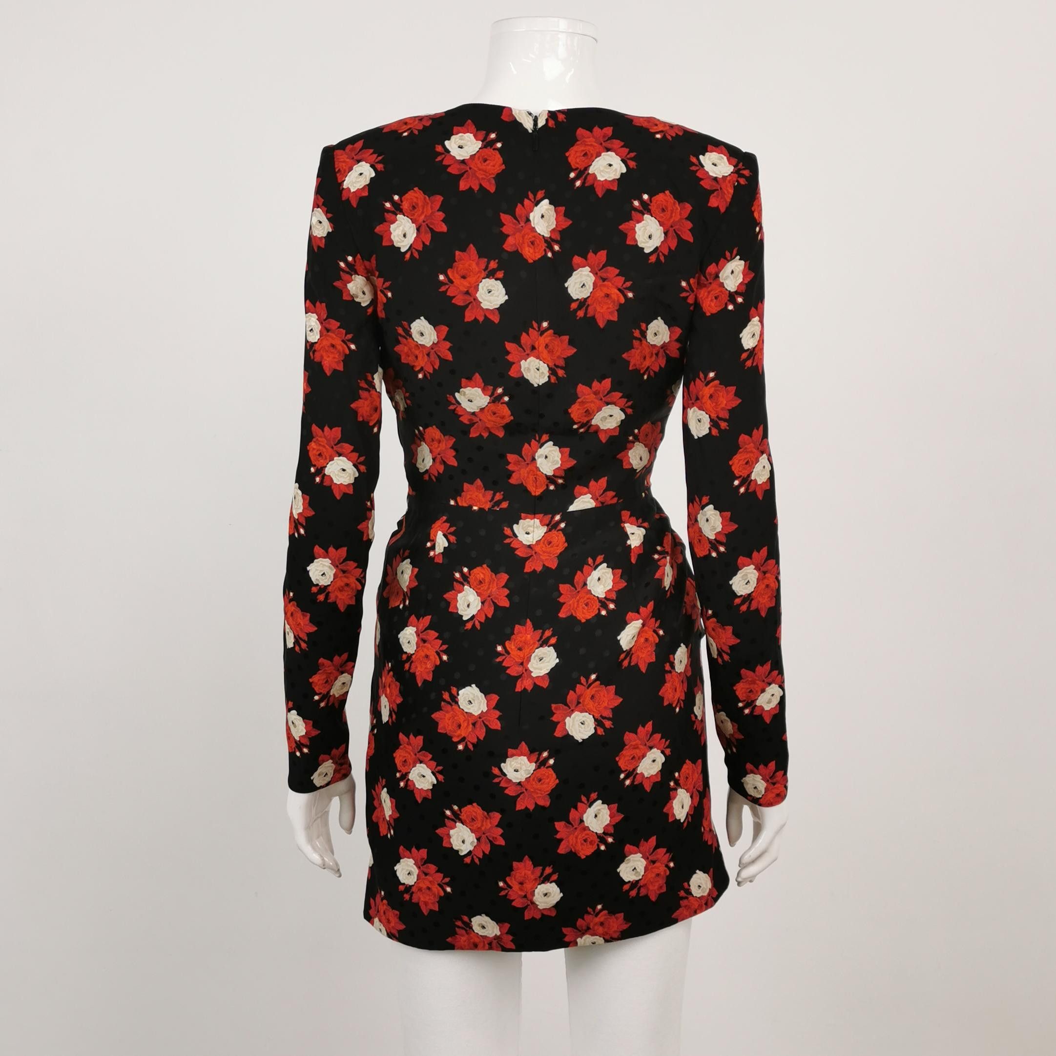 Saint Laurent Paris Saint Laurent Floral Print Mini Dress Size 34 Size XS / US 0-2 / IT 36-38 - 2 Thumbnail