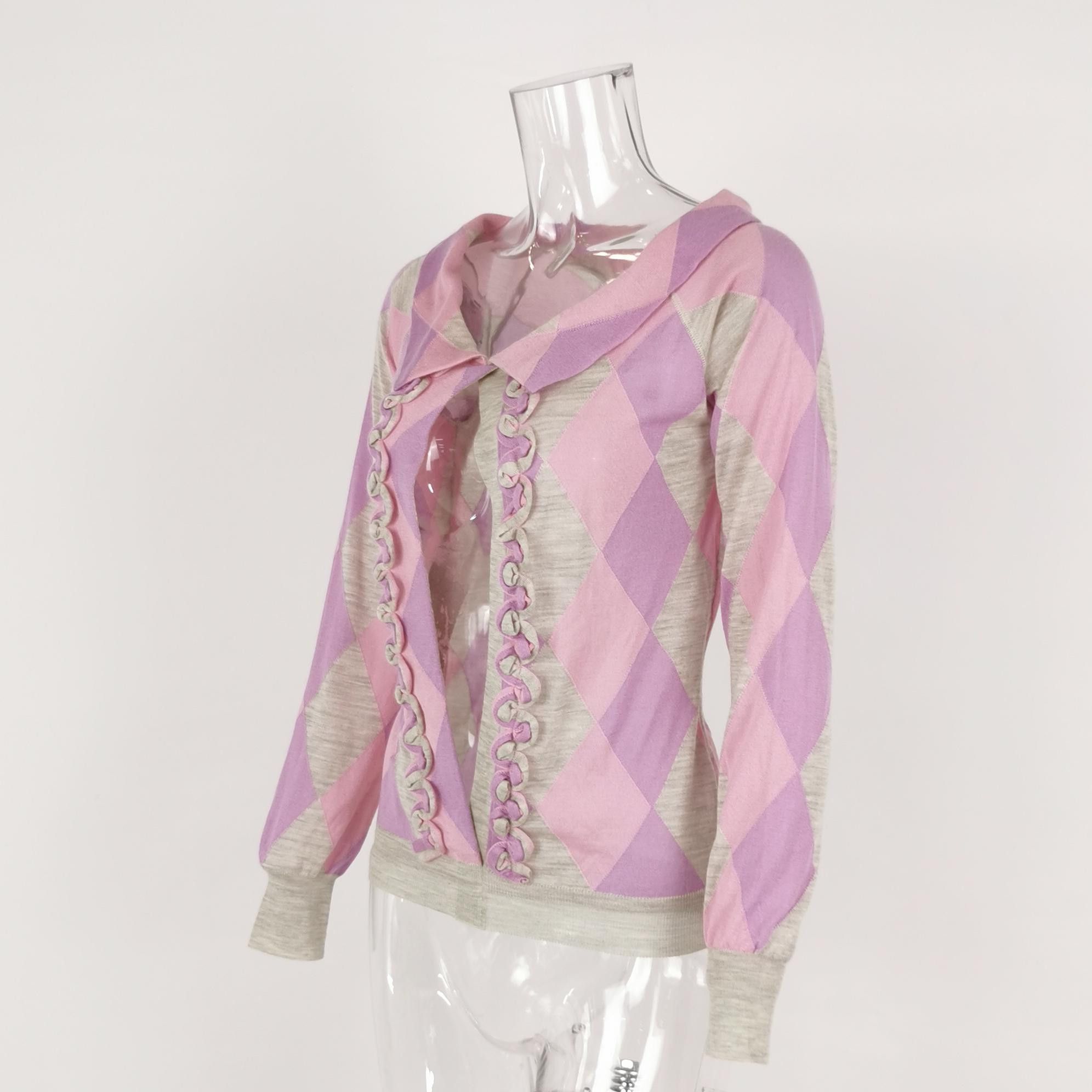 Louis Vuitton Louis Vuitton Argyle Knit Sweater Size S Size S / US 4 / IT 40 - 2 Thumbnail