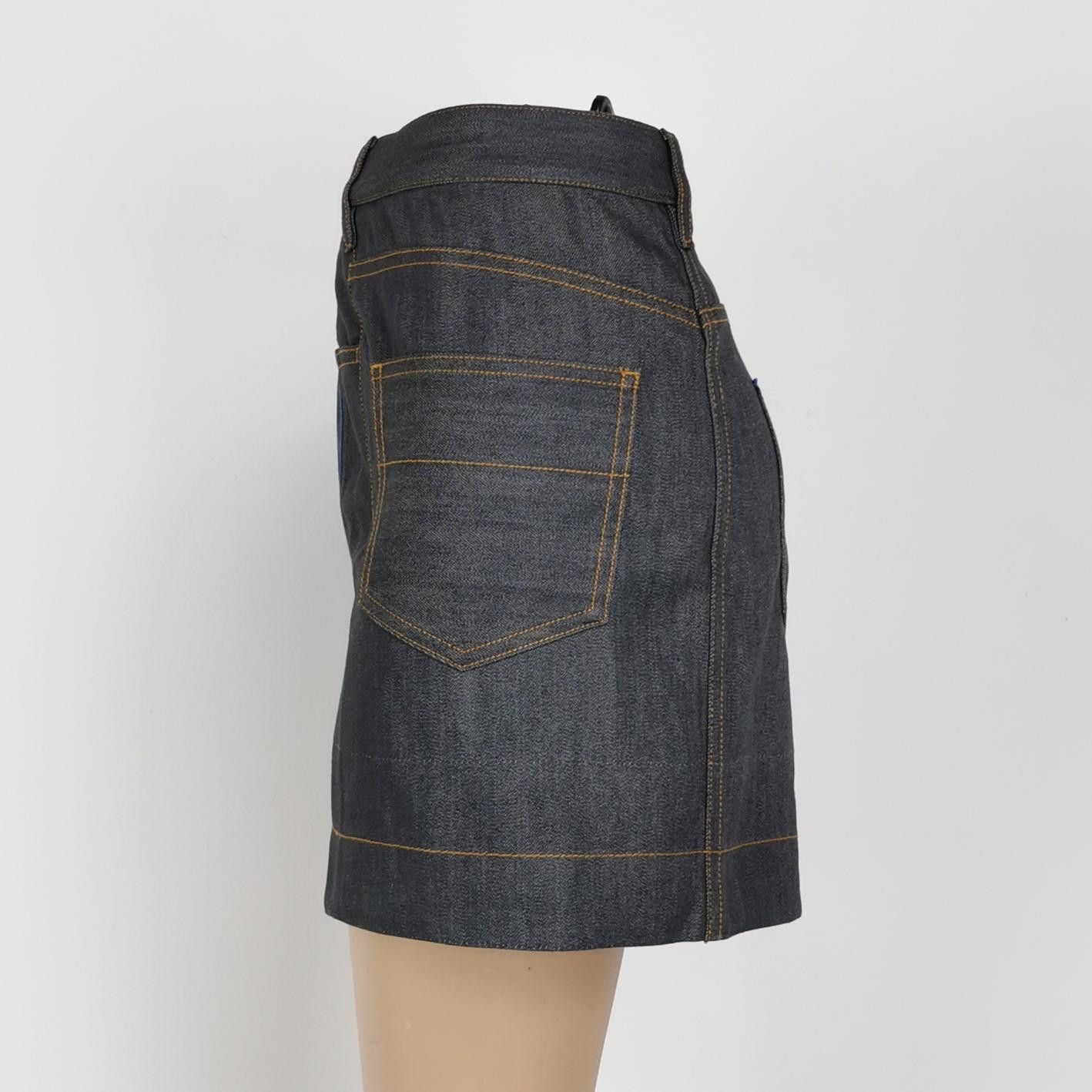 Louis Vuitton Louis Vuitton Denim Mini Skirt Size 36 Size 26" / US 2 / IT 38 - 2 Thumbnail