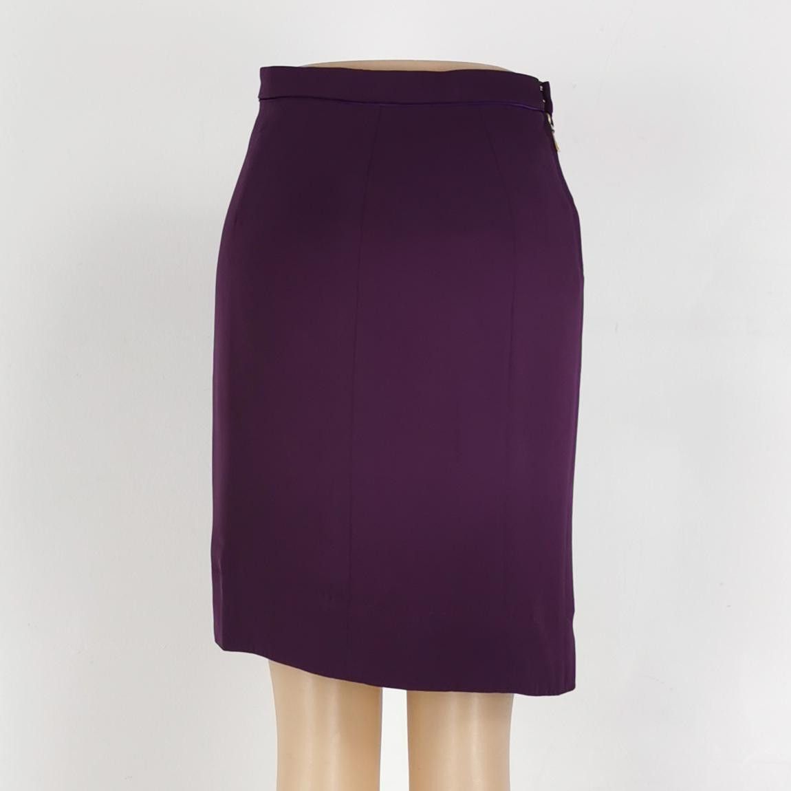Louis Vuitton Louis Vuitton Silk Pleated Slit Skirt Size 34 Size 25" / US 0 / IT 36 - 3 Thumbnail