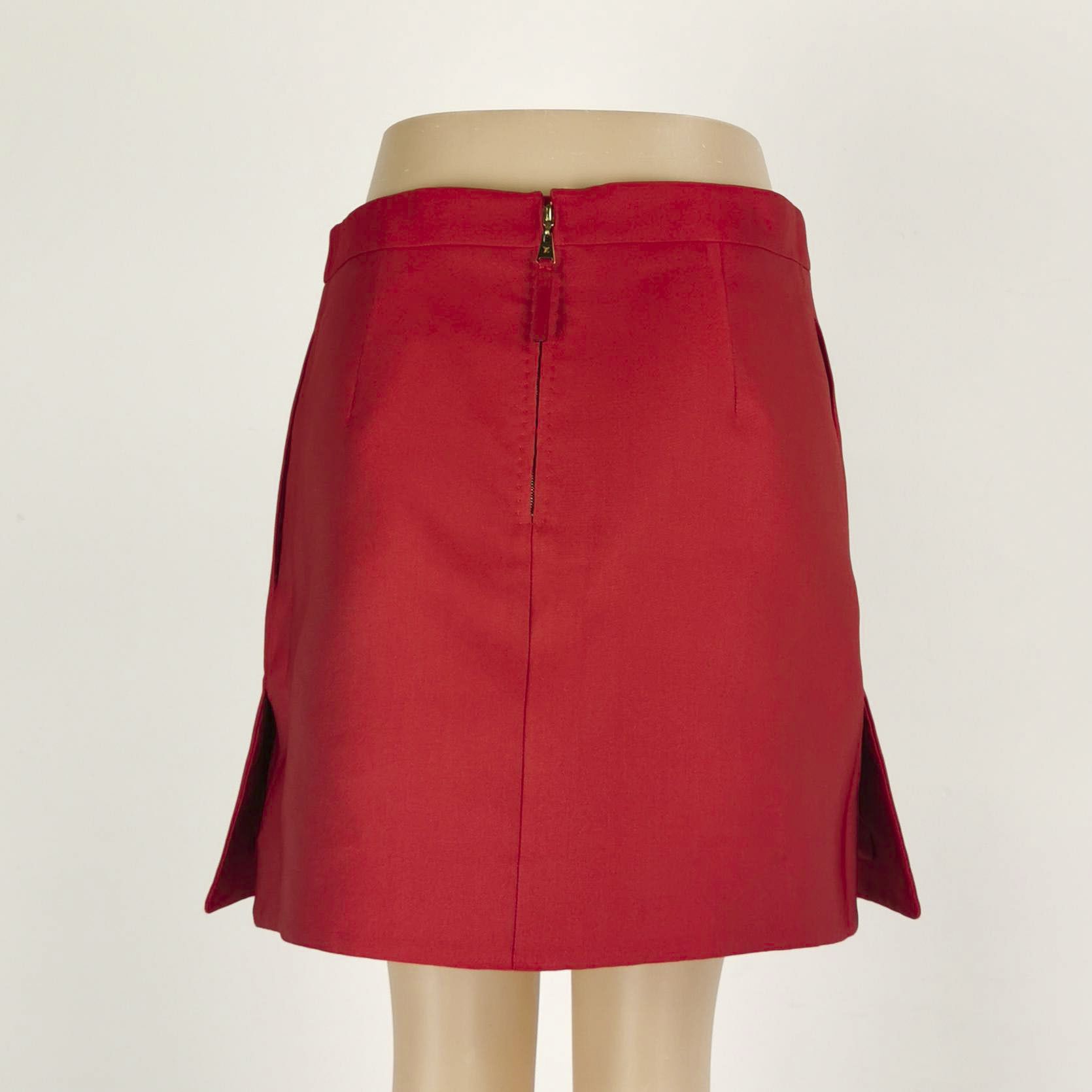 Louis Vuitton Louis Vuitton Red Mini Skirt Size 38 Size 27" / US 4 / IT 40 - 3 Thumbnail
