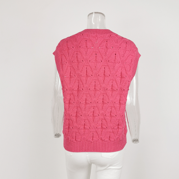 Louis Vuitton Louis Vuitton Pink Knit V-Neck Vest Size S Size S / US 4 / IT 40 - 3 Thumbnail